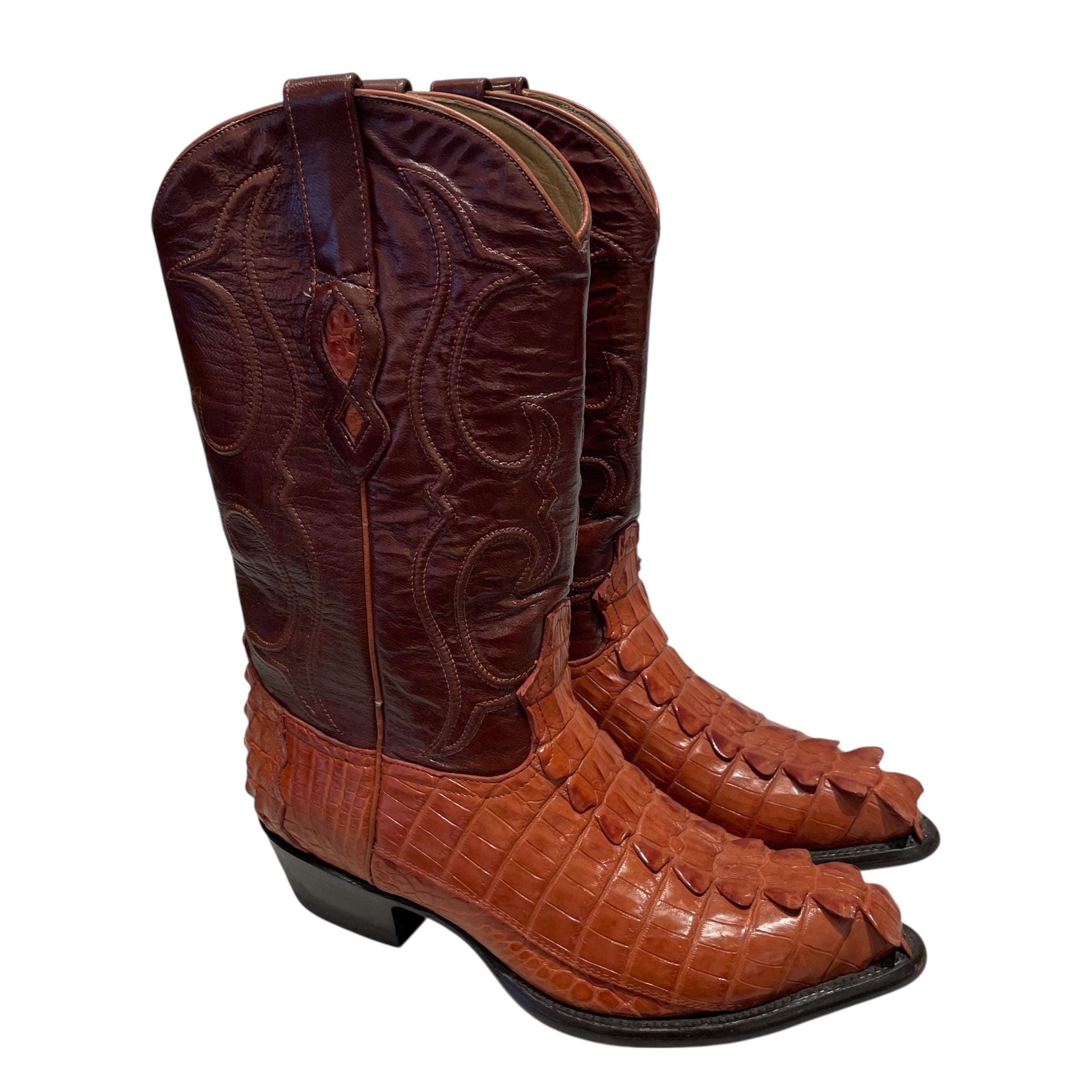 Los Altos/Cowboy Boots/US 8/Animal Pattern/Leather/BRW/crocodile view 1