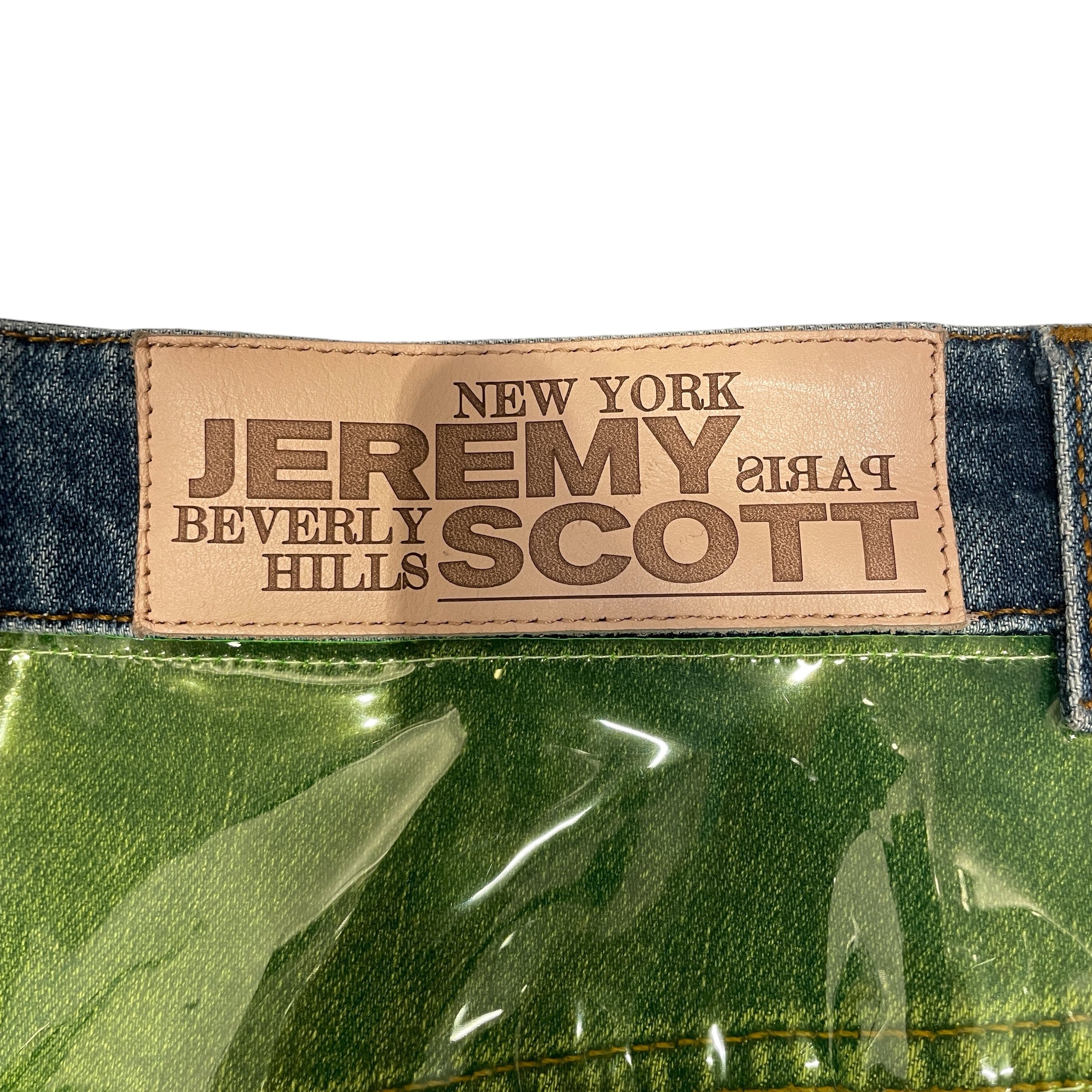 JEREMY SCOTT/Skirt/10/Cotton/IDG/Midi Length/MLTI PLASTIC OVERLAY view 3