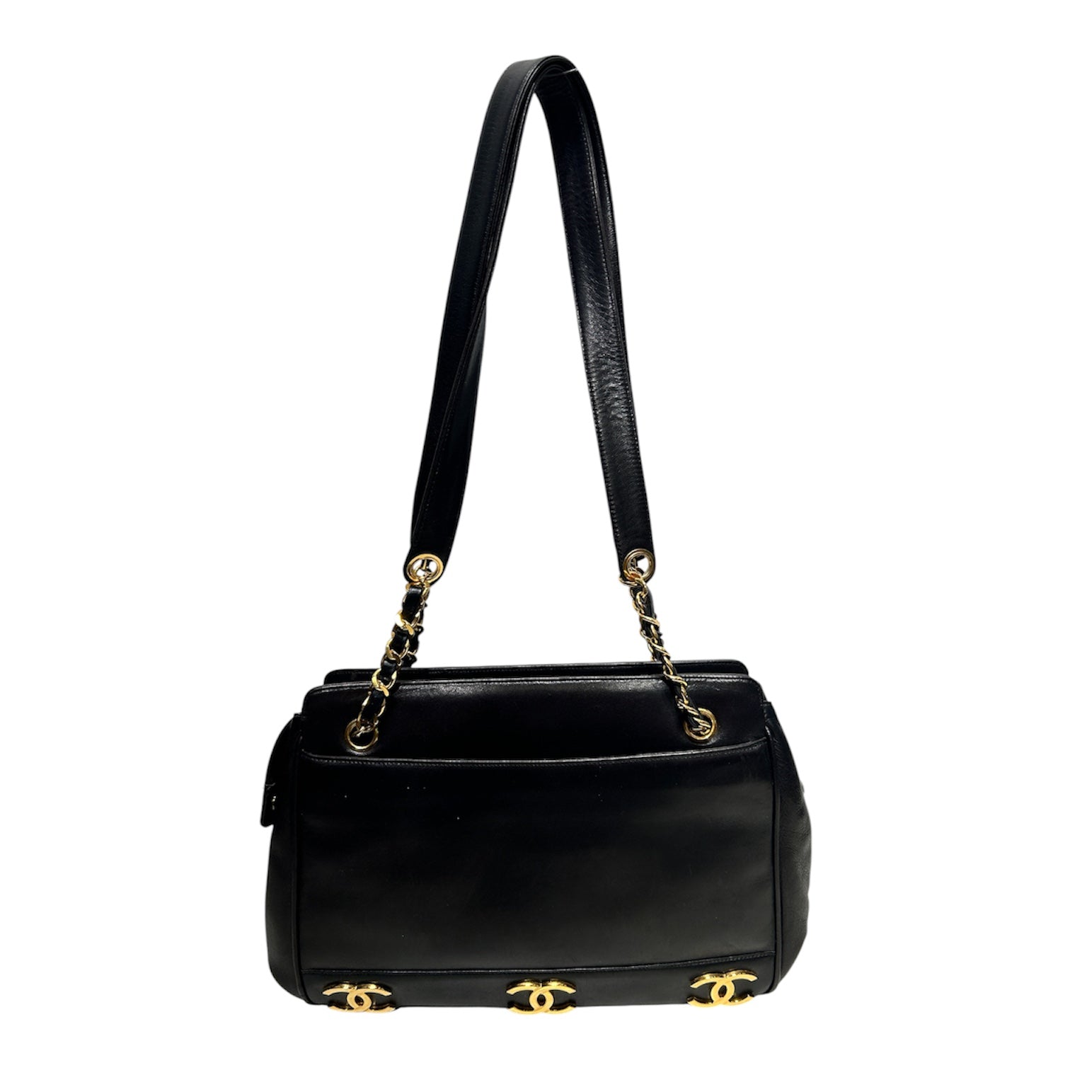 CHANEL/Tote Bag/Leather/BLK/TRIPLE CAVIAR view 2