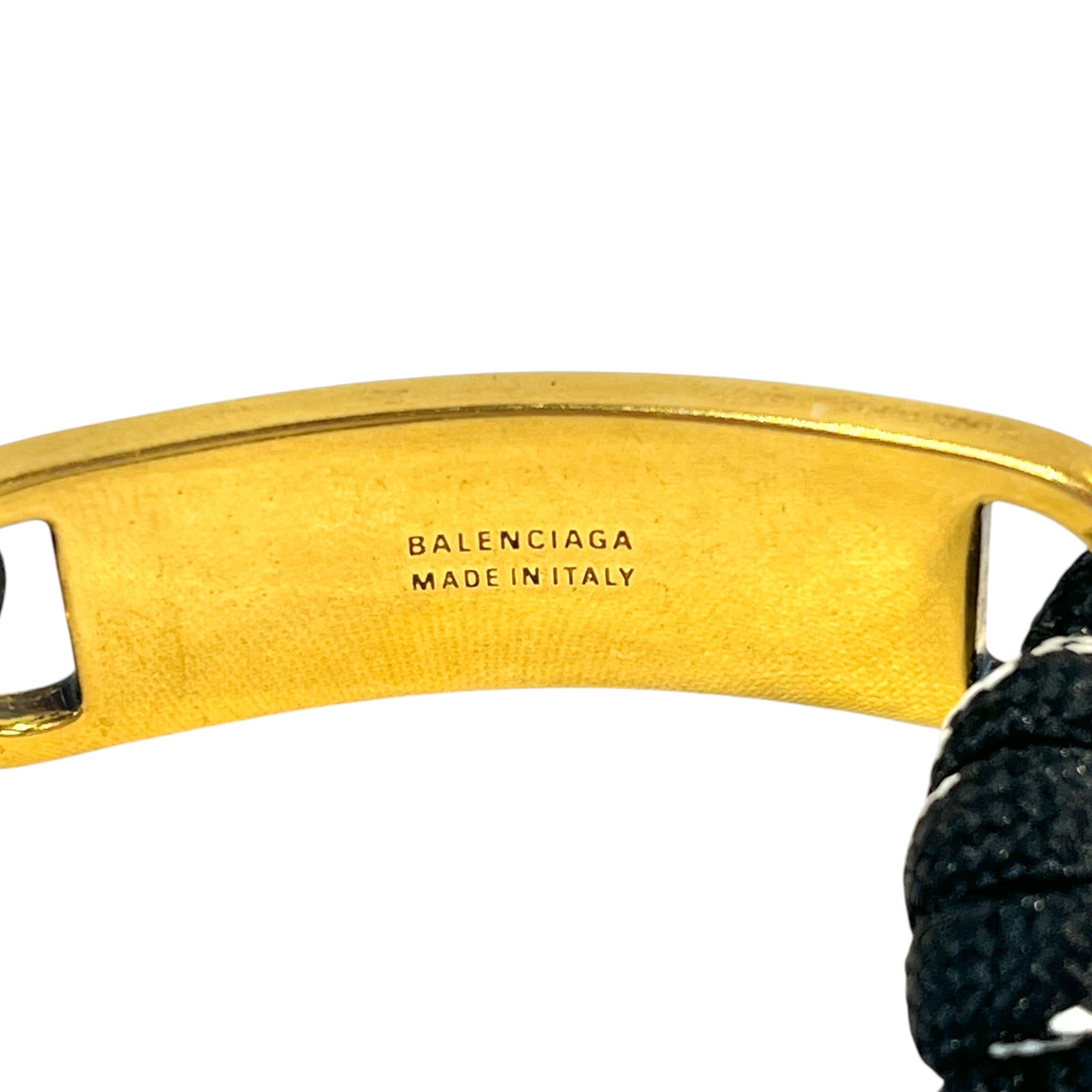 BALENCIAGA/Bracelet/GLD/M's/CORD LOGO ADJUSTABLE BRACELET view 3
