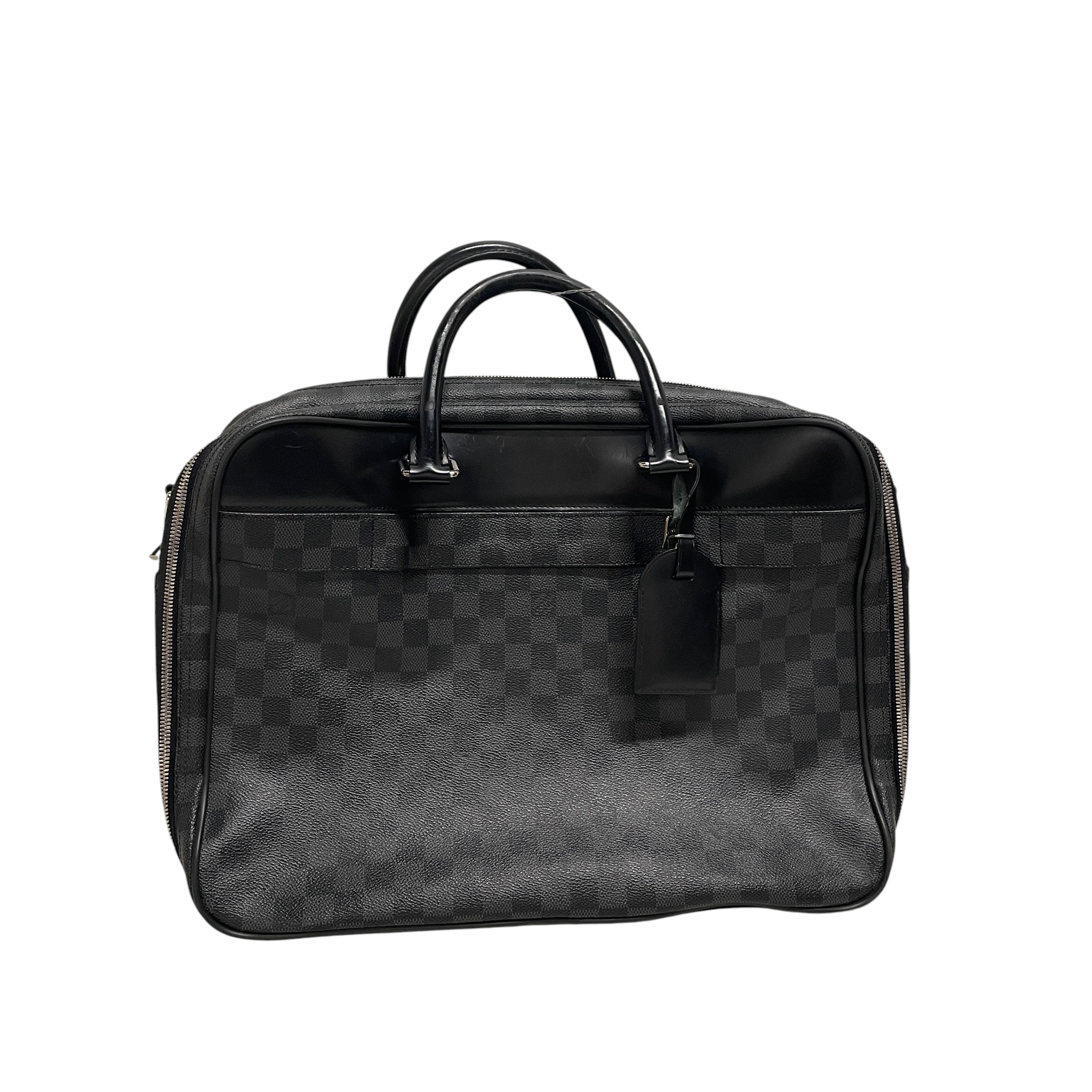 LOUIS VUITTON/Bag/Gingham Check/Leather/BLK/monogram view 2