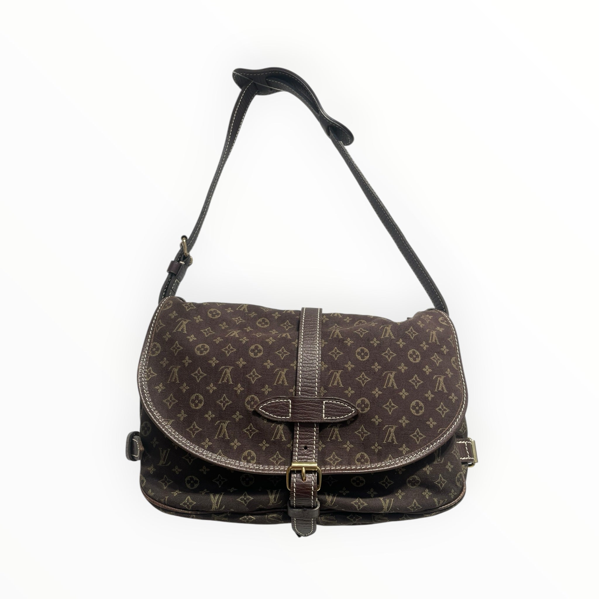 LOUIS VUITTON/Cross Body Bag/Monogram/Cotton/BRW/Mini Lin Samur view 2