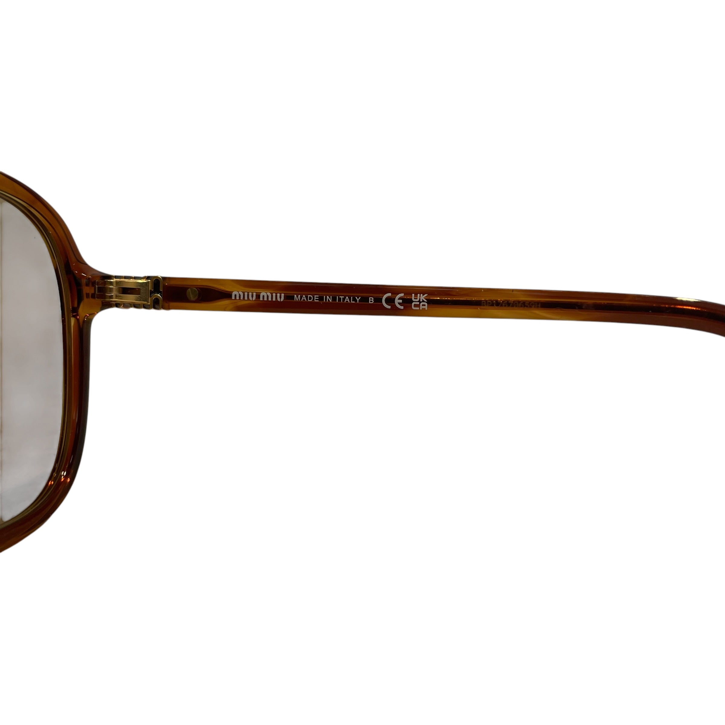 MIU MIU/Sunglasses/Plastic/BRW/L's/SMUB01/BIG FRAMES/GLD view 4