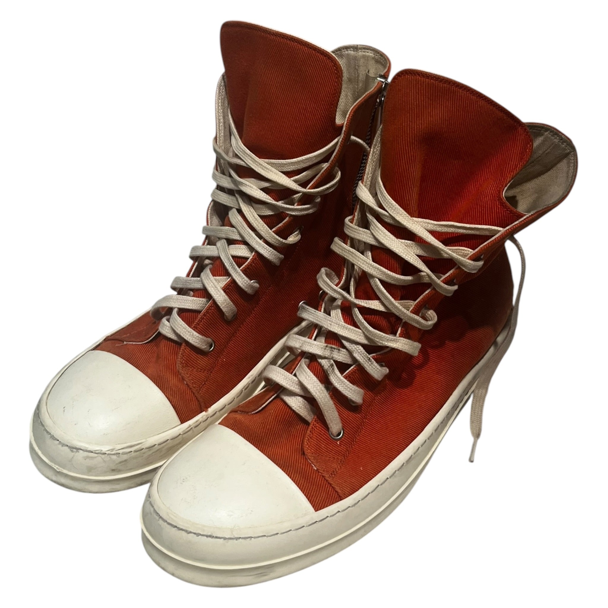 RICK OWENS DRKSHDW/Hi-Sneakers/EU 44/Cotton/ORN/License Plate Ramones view 1
