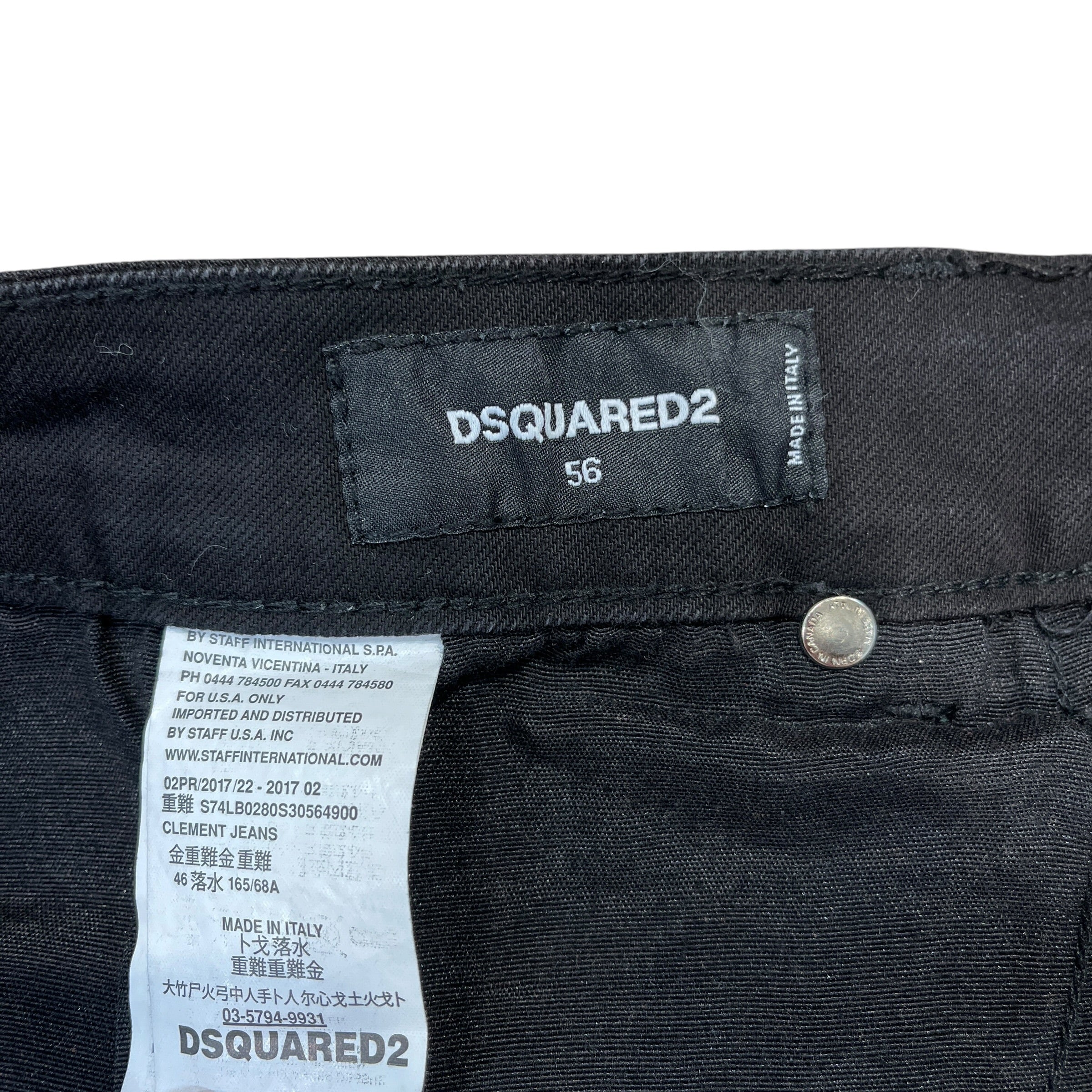 DSQUARED2/Straight Pants/56/Denim/BLK/Evergreen On Label view 3