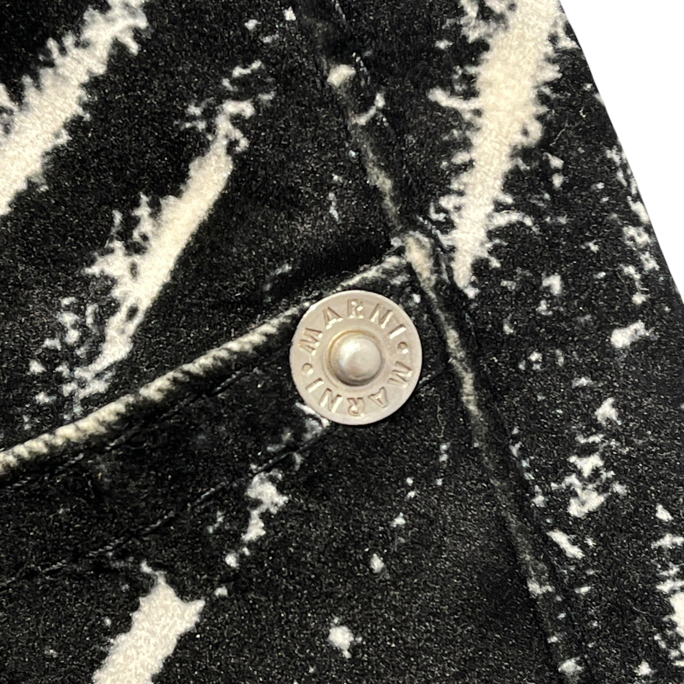 MARNI/Pants/31/BLK/All Over Print/velvet-like crayon pattern view 14
