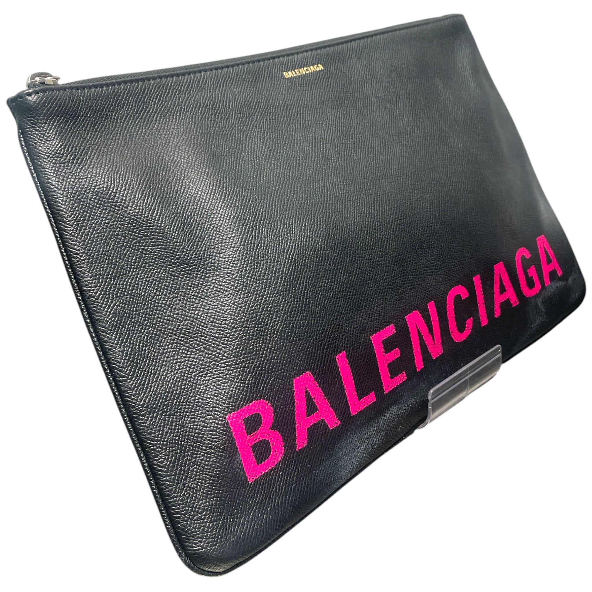 BALENCIAGA/Clutch Bag/Leather/BLK/ view 1