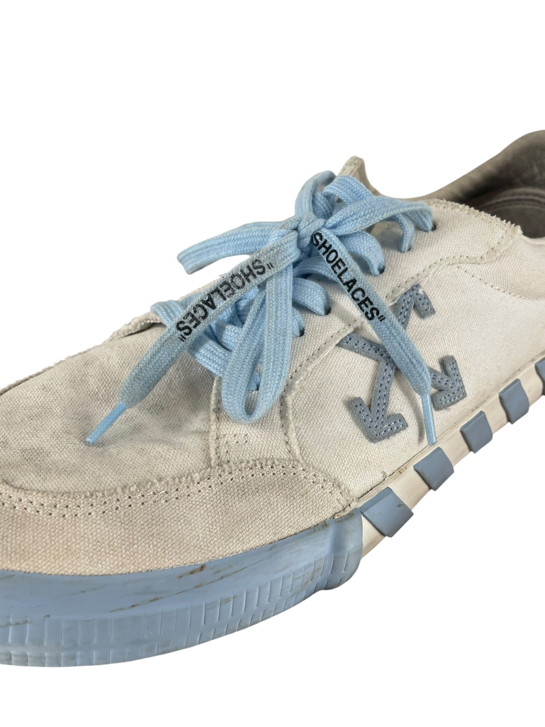OFF-WHITE/Low-Sneakers/US 11/Cotton/MLT/VULCANIZED LOW BLU LACES view 4