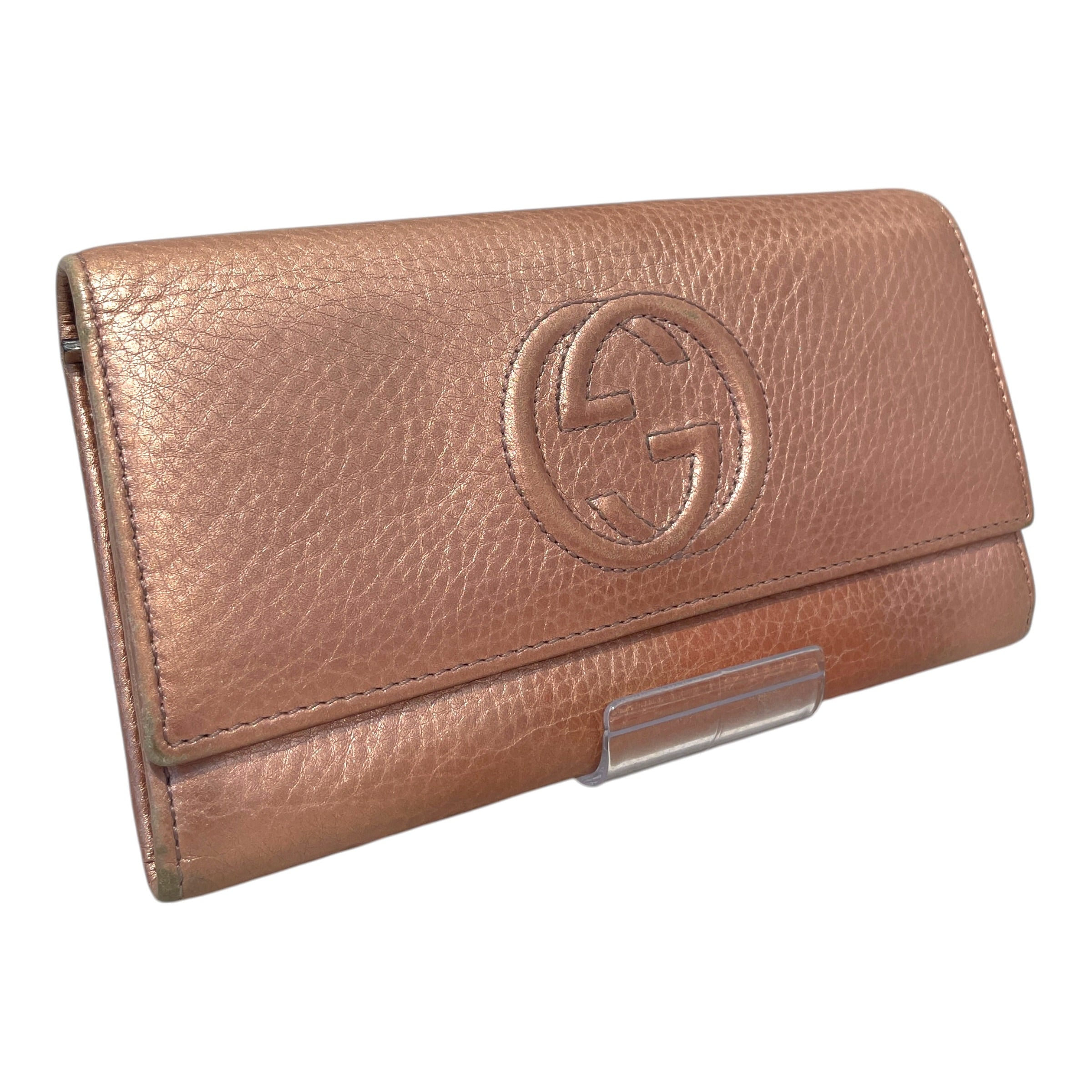 GUCCI/Long Wallet/Leather/PNK/L's/G Logo Continental Wallet view 1
