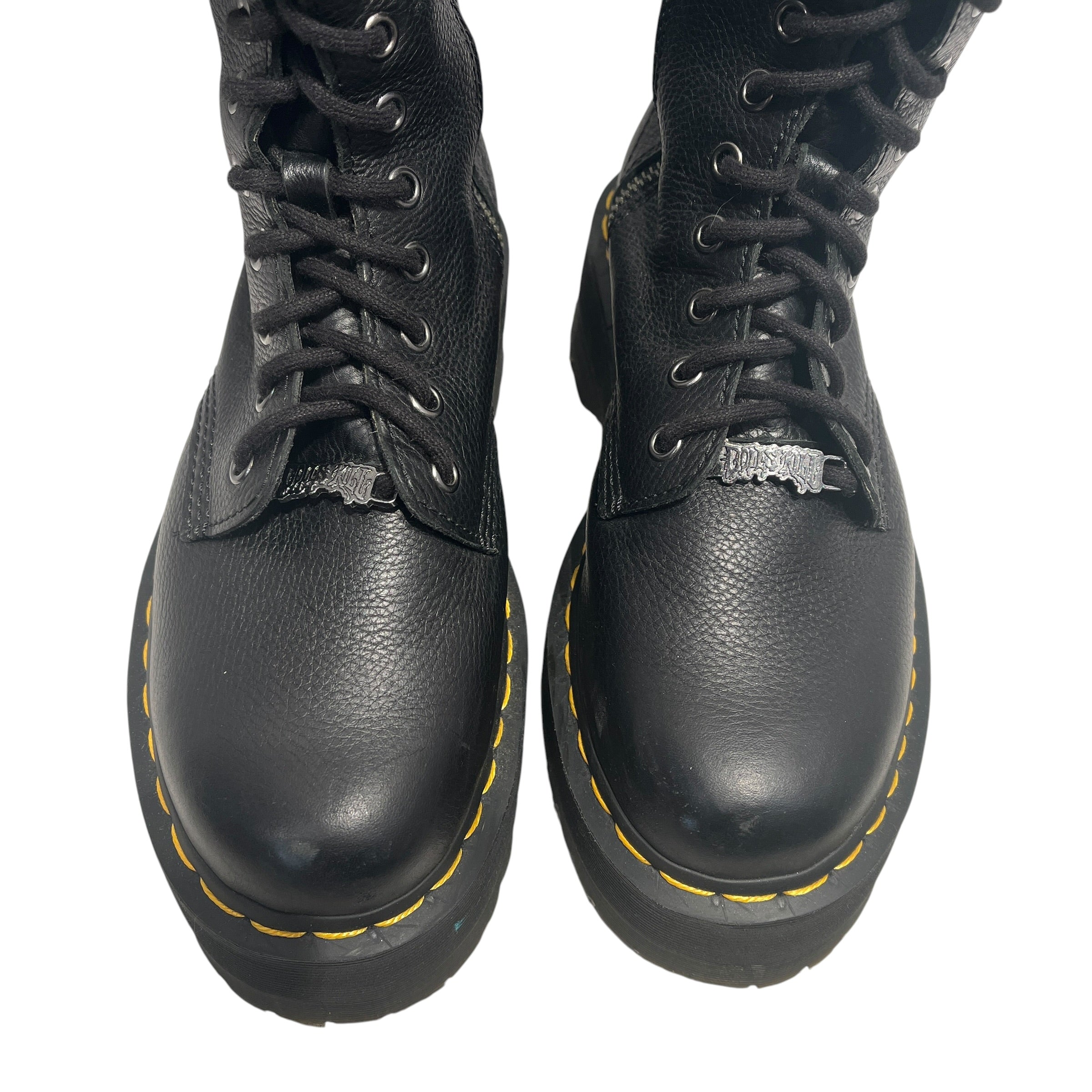 Dr.Martens/DOLLS KILL/Long Boots/US 7/Leather/BLK/LONG LACE UP PLATFORM BOOTS view 10