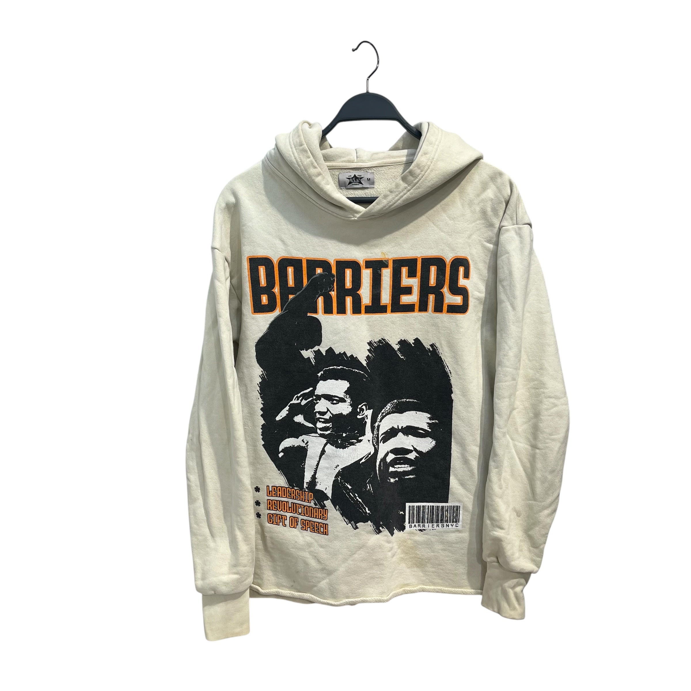 BARRIERS/Hoodie/M/Cotton/WHT/FRED HAMPTON GRAPHIC view 1