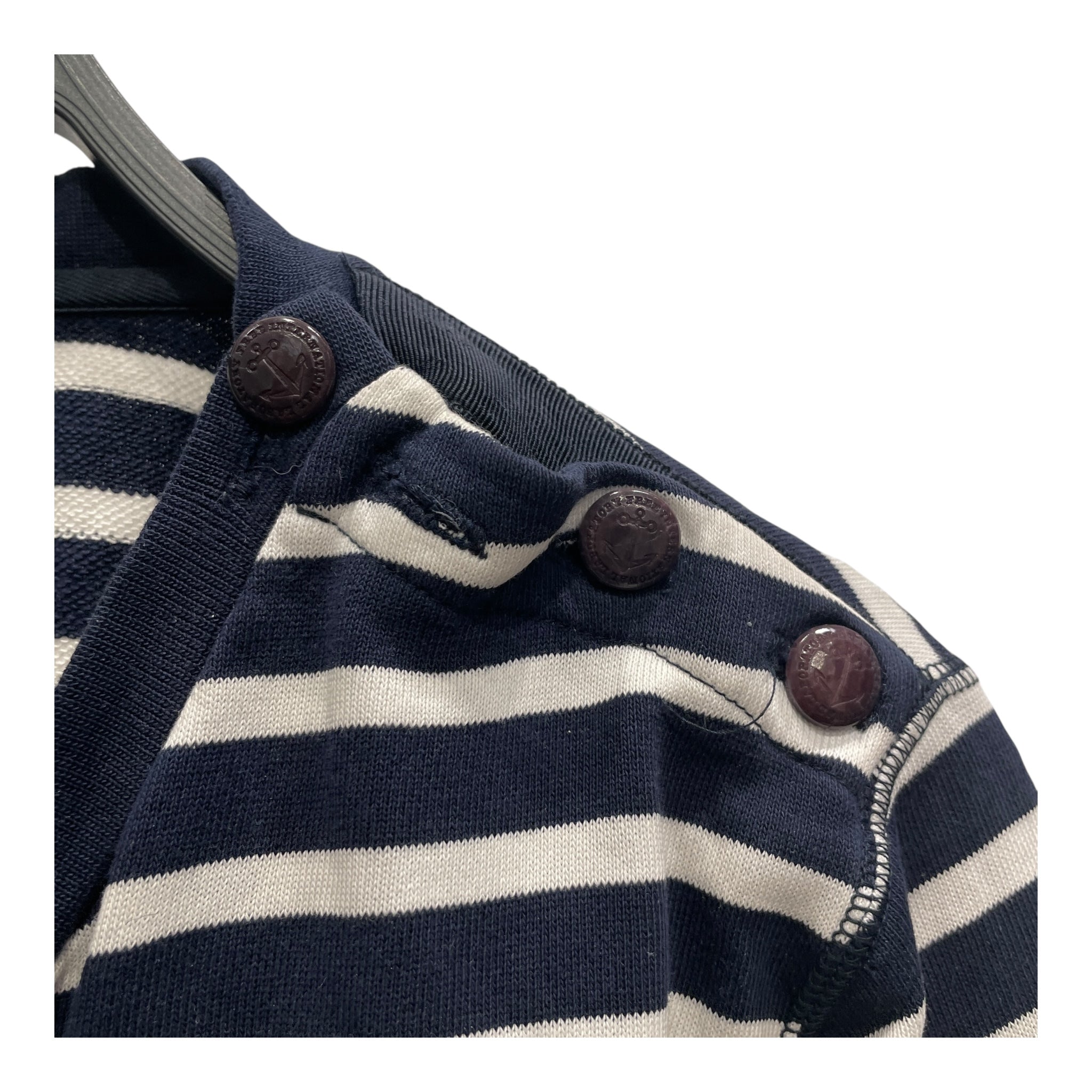 visvim/LS T-Shirt/S/Cotton/NVY/Stripe/SHOULDER BUTTONS SAILOR SHIRT view 6