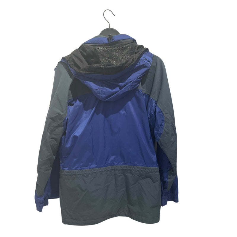 Columbia/Windbreaker/M/Polyester/BLU/HOODED GERY PANEL JACKET