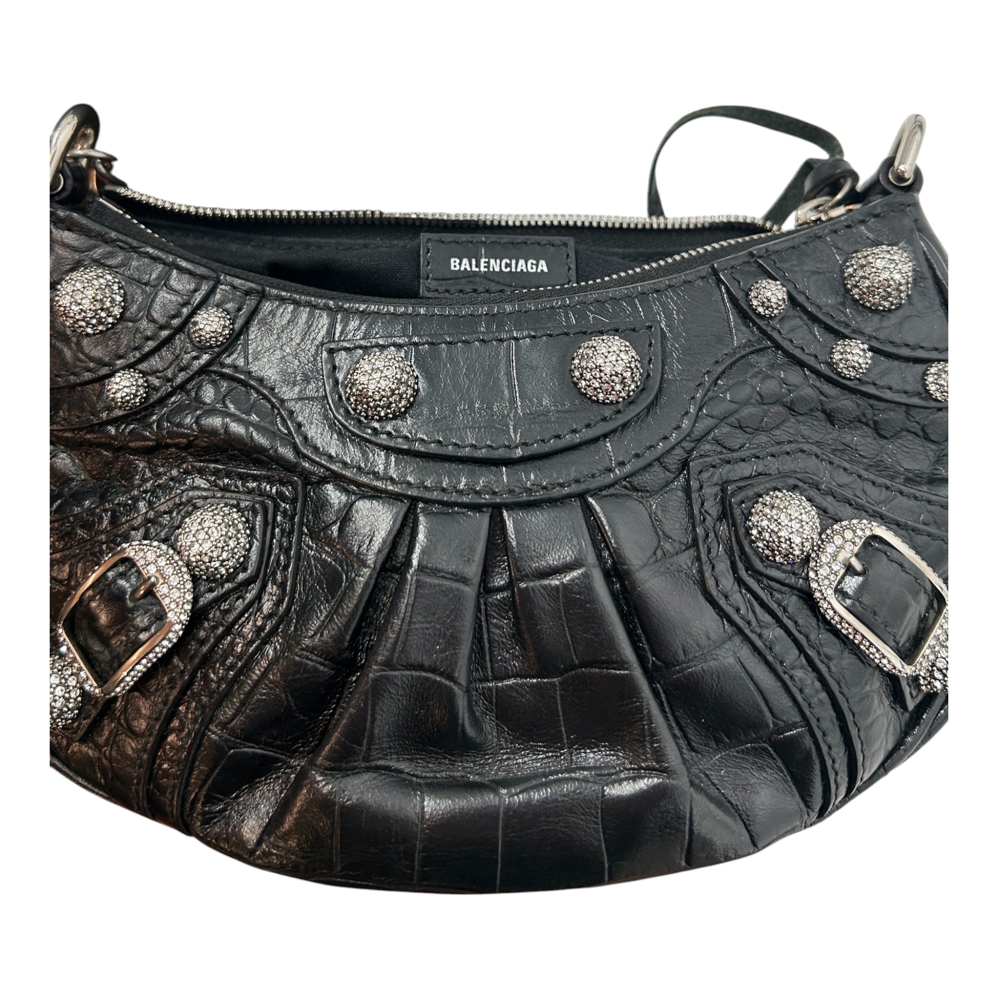 BALENCIAGA/Bag/Leather/BLK/CAGOLE MINI CHAIN BLING HRDWR view 5