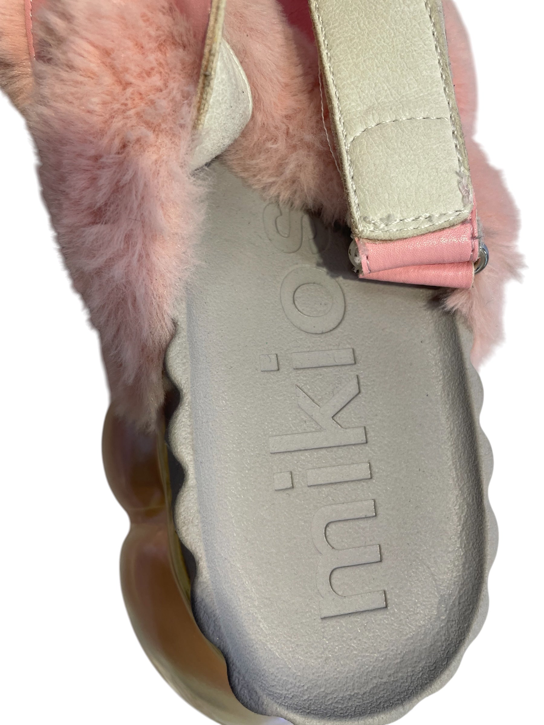 MIKIO SAKABE/Sandals/US 8/Iridescent/Fake Fur/PNK/NEW JEWERLY FUR SANDALS view 3