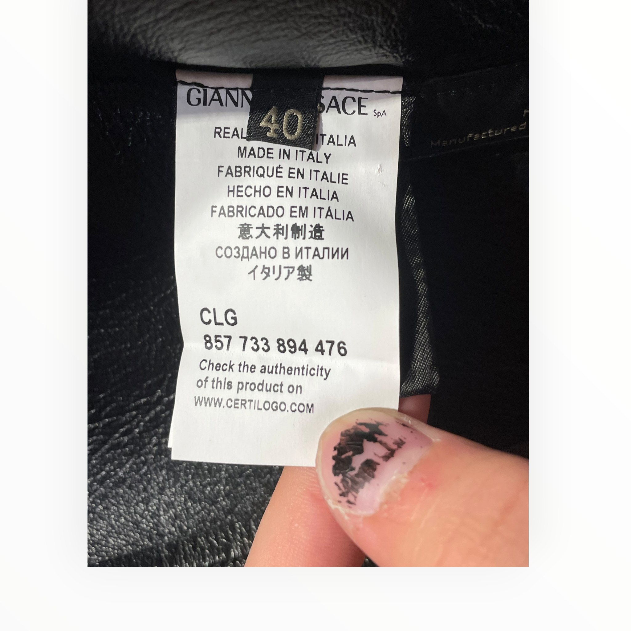 GIANNI VERSACE/Jacket/40/Leather/BLK/857 733 894 476 view 4