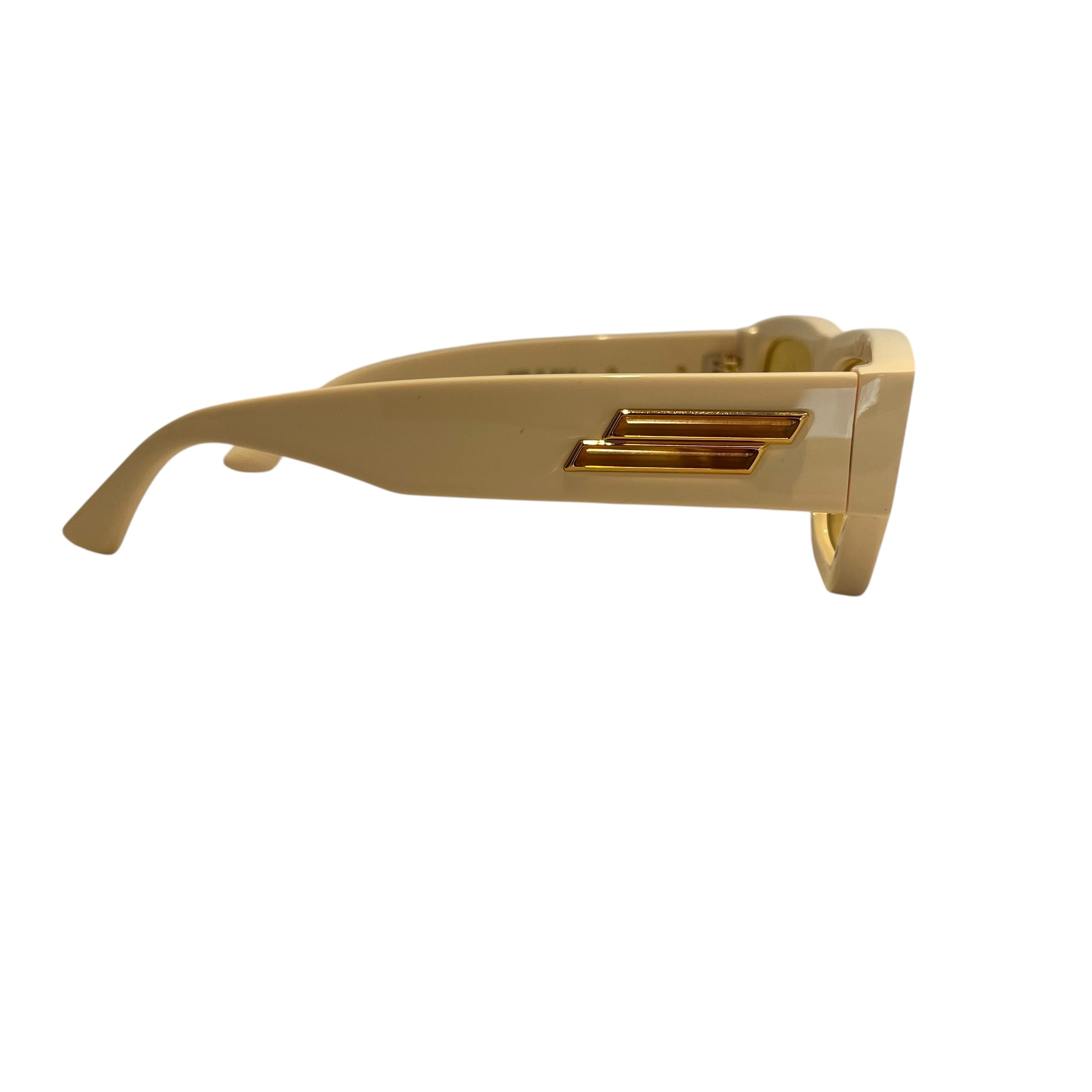 BOTTEGA VENETA/Sunglasses/Plastic/IVR/CREAM W YELLOW LENSES view 3