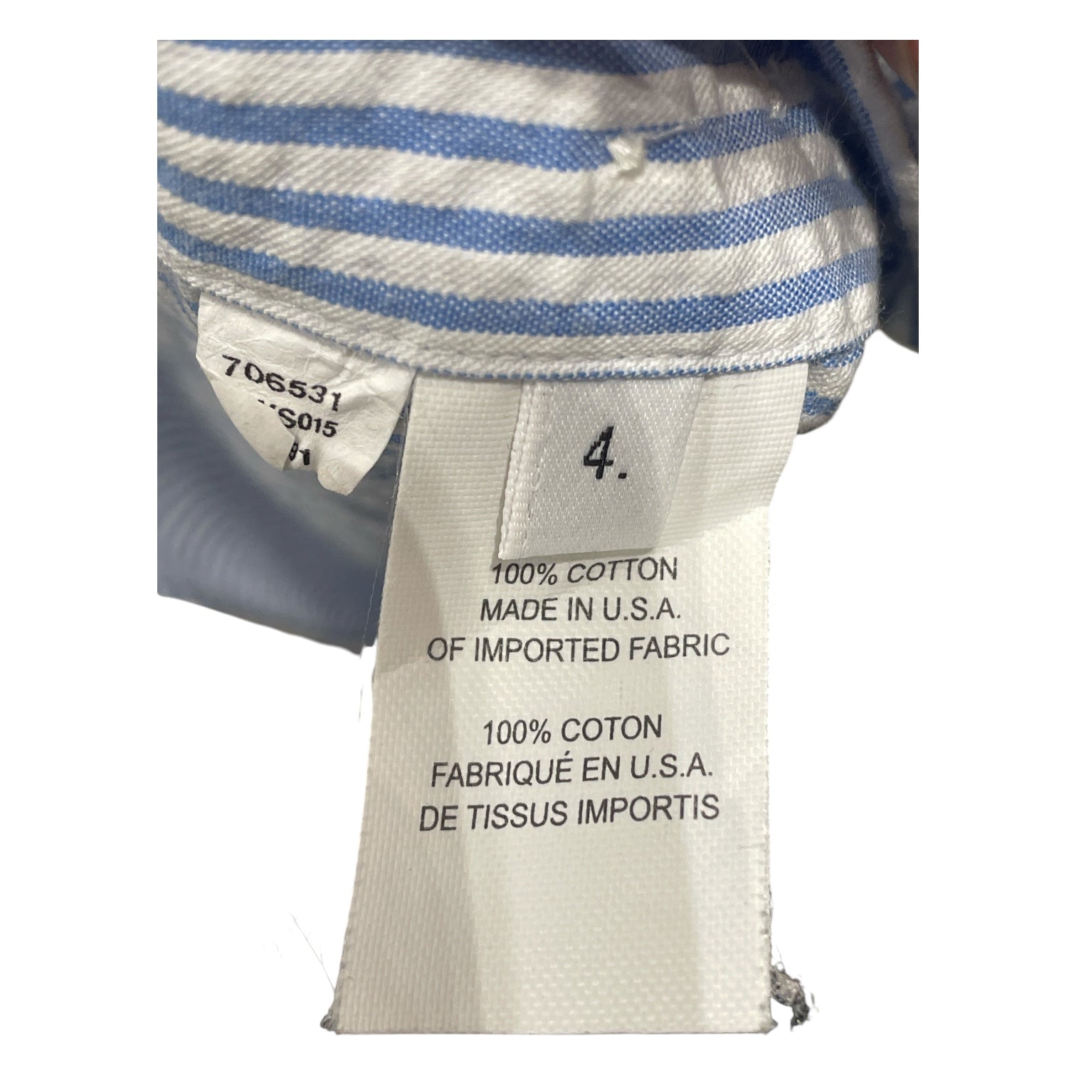 THOM BROWNE. NEW YORK/SS Shirt/4/WHT/Stripe/ view 4