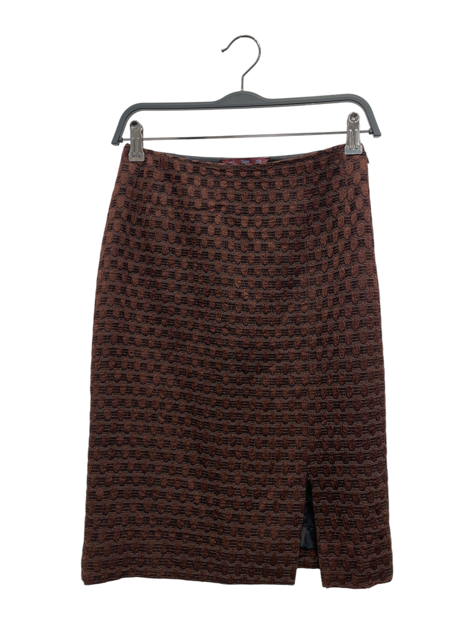 John Galliano/Skirt/42/Wool/BRW/EMBROIDERED PENCIL SKIRT view 1