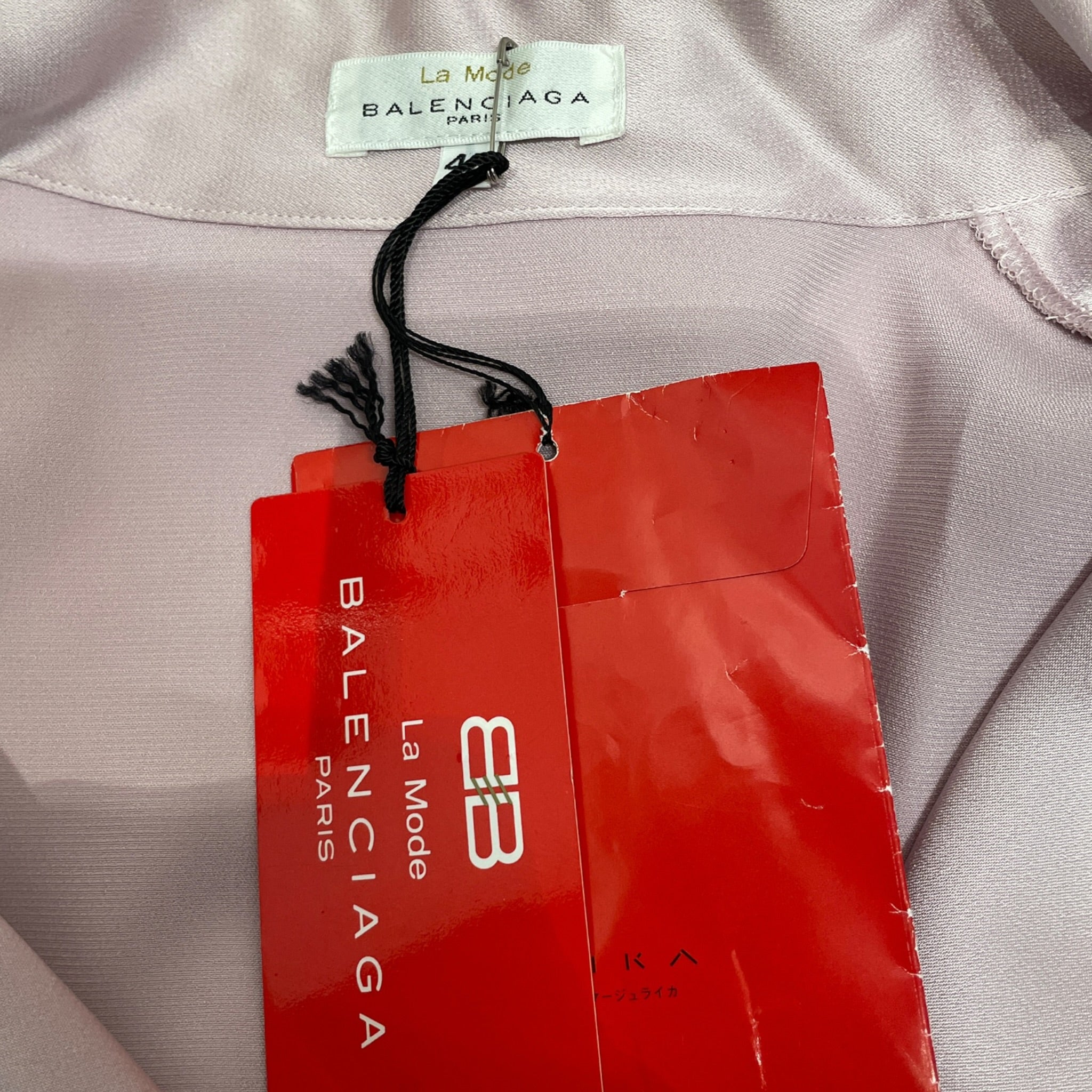 BALENCIAGA/LS Blouse/40/PNK/TIE AROUND NECK view 3