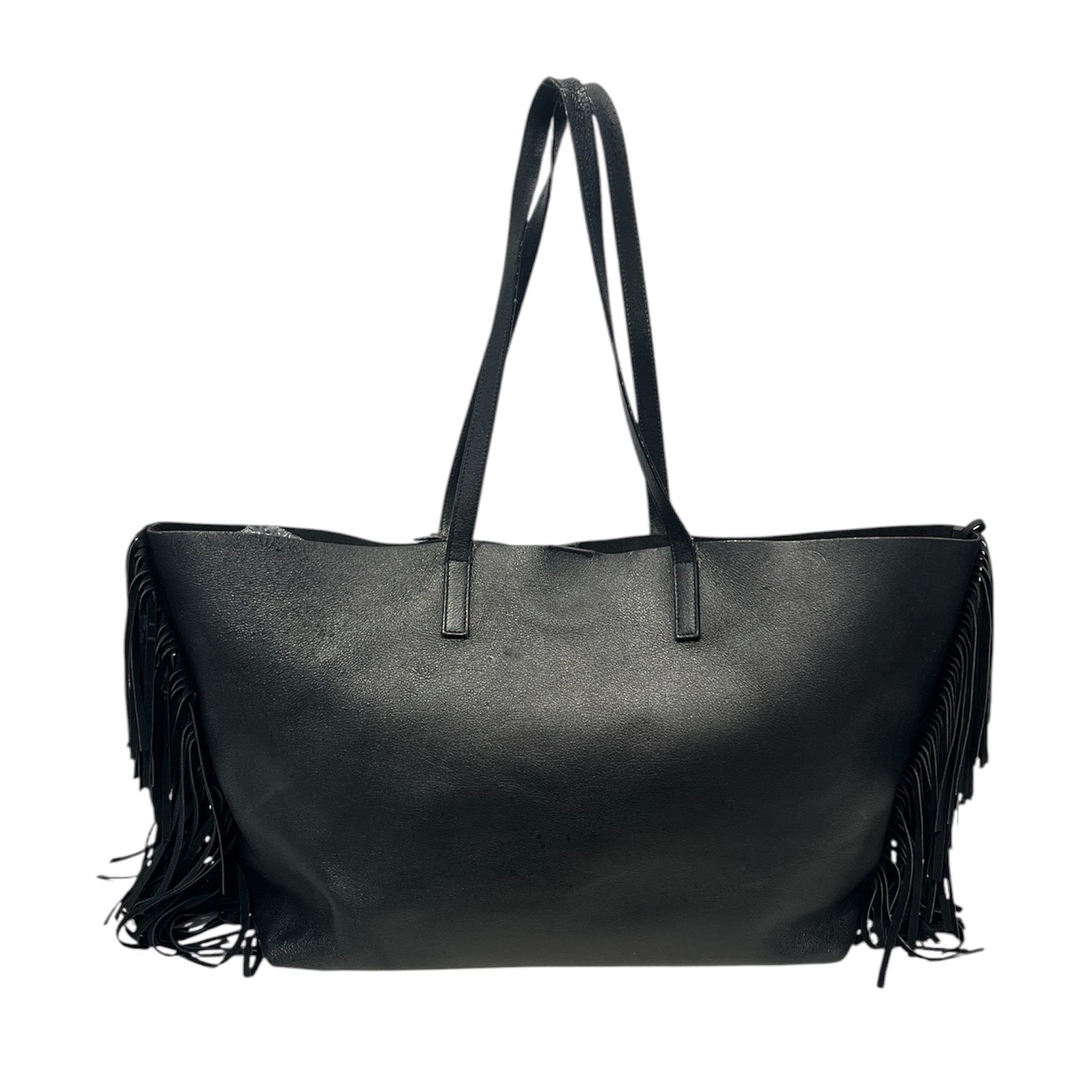 SAINT LAURENT/Tote Bag/Leather/BLK/BLK FRINGE TOTE view 4