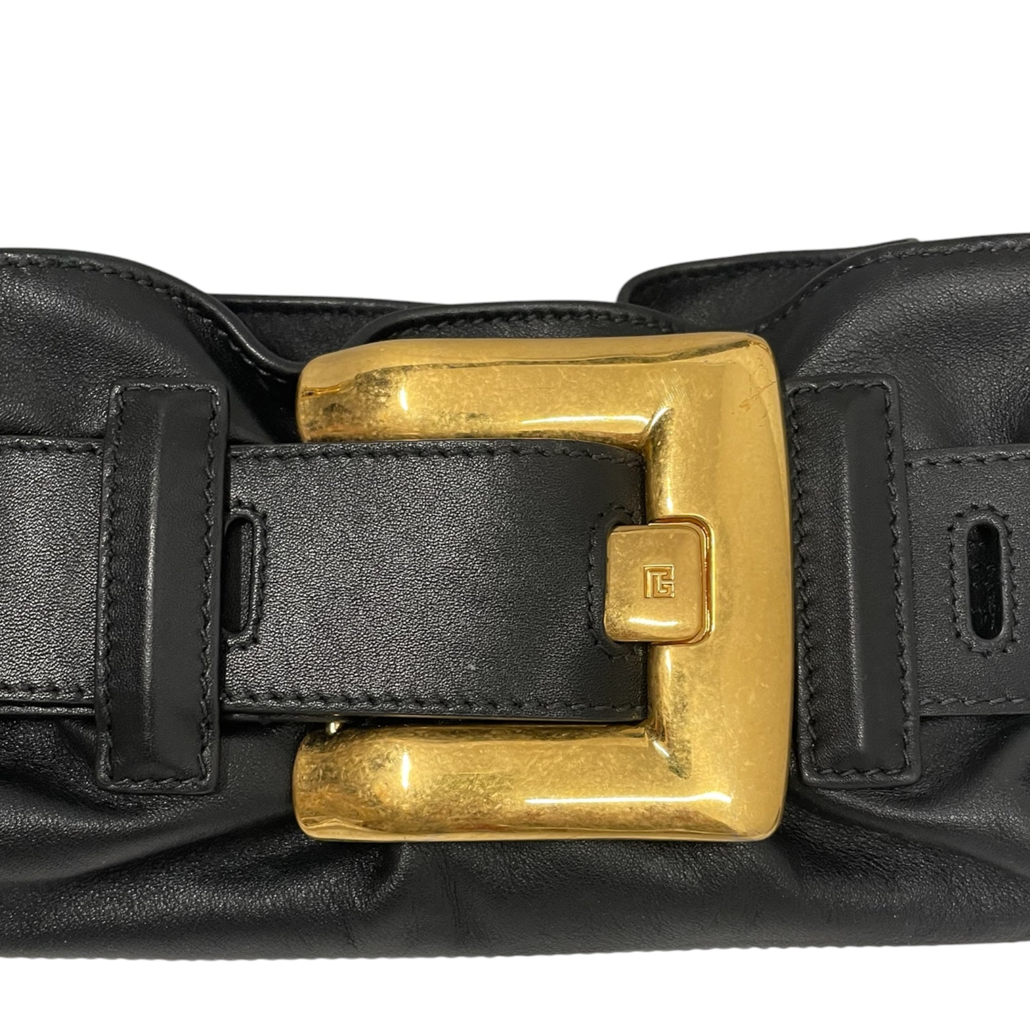 BALMAIN/Hand Bag/Leather/BLK/OVERSIZED BUCKLE view 6