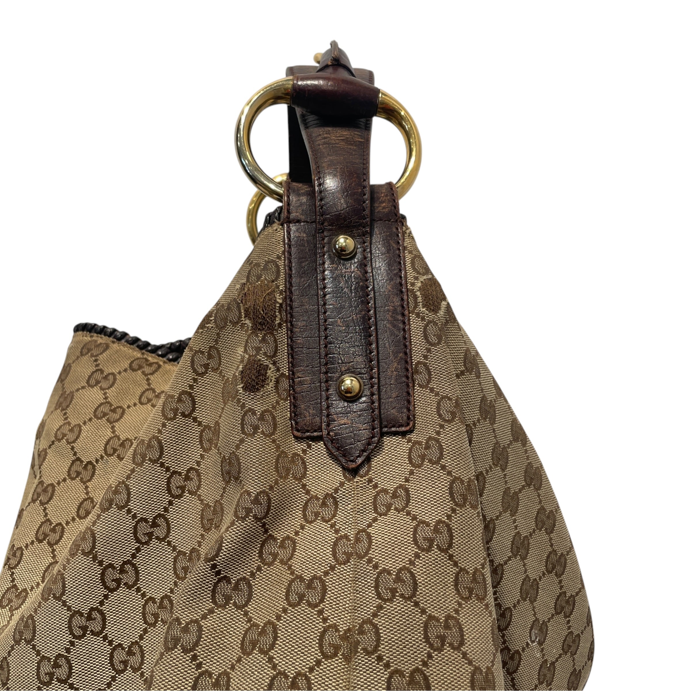 GUCCI/Bag/Monogram/Cotton/BRW/Monogram Hobo Bag view 6