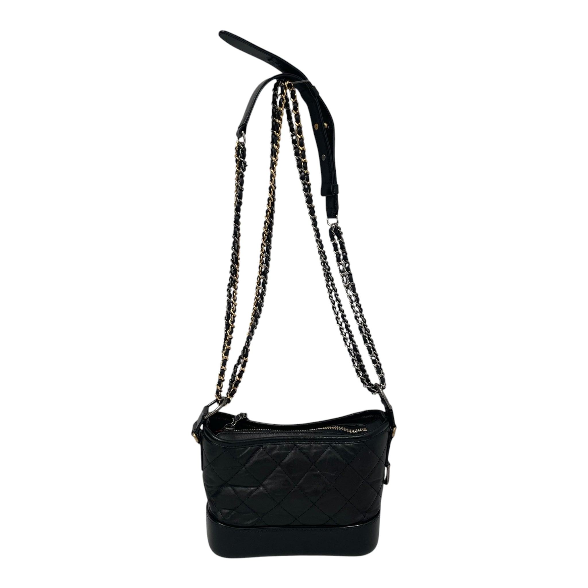 CHANEL/Cross Body Bag/Leather/BLK/mini quilt view 2