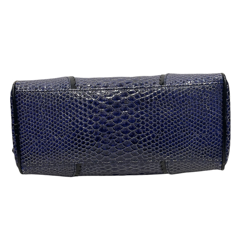 Vivienne Westwood/Hand Bag/Faux Leather/BLU/FAUX SNAKE SKIN