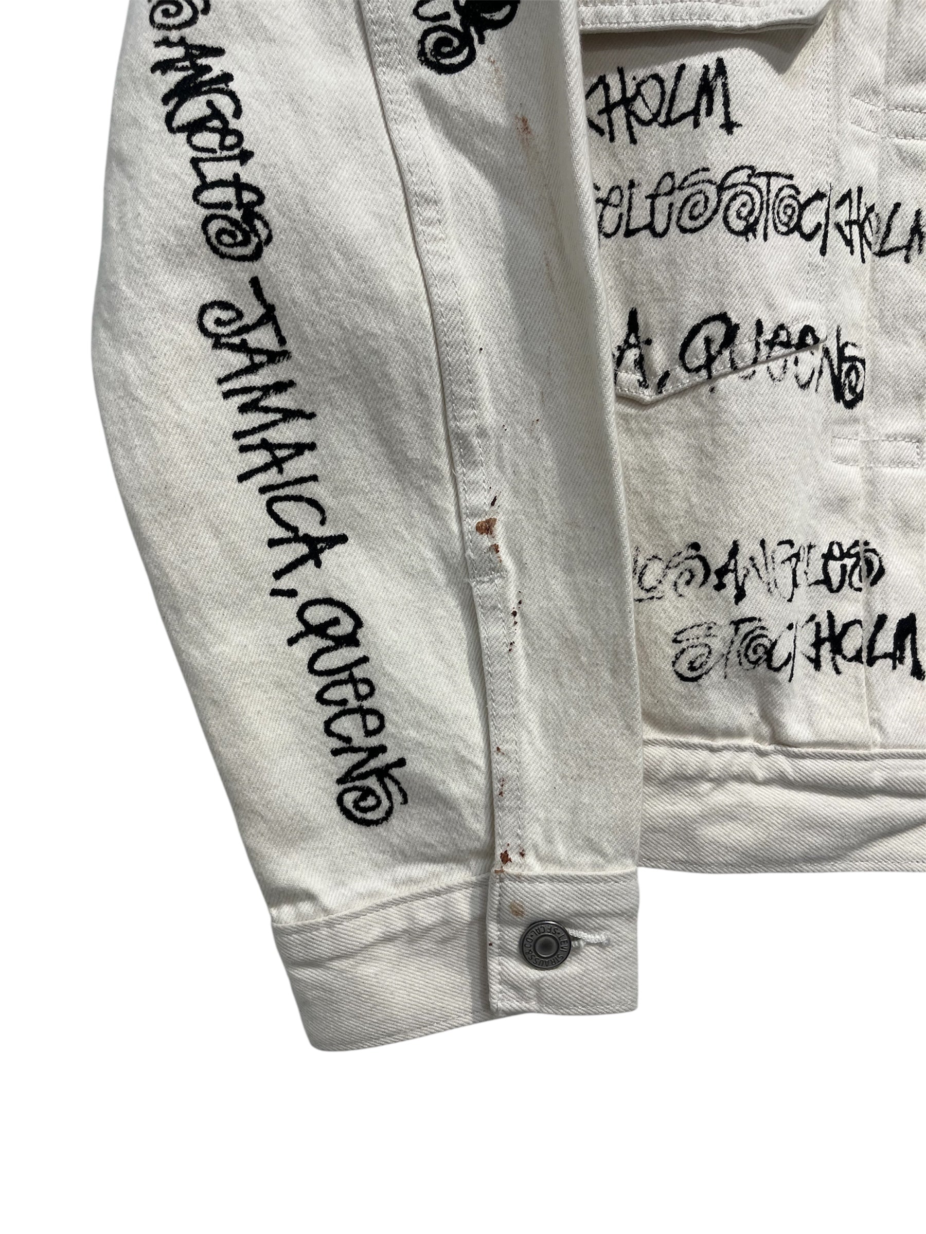DENIM TEARS/OUR LEGACY/Levi's/Denim Jkt/M/Cotton/WHT/All Over Print/STUSSY COLLAB TYPE 2 view 2