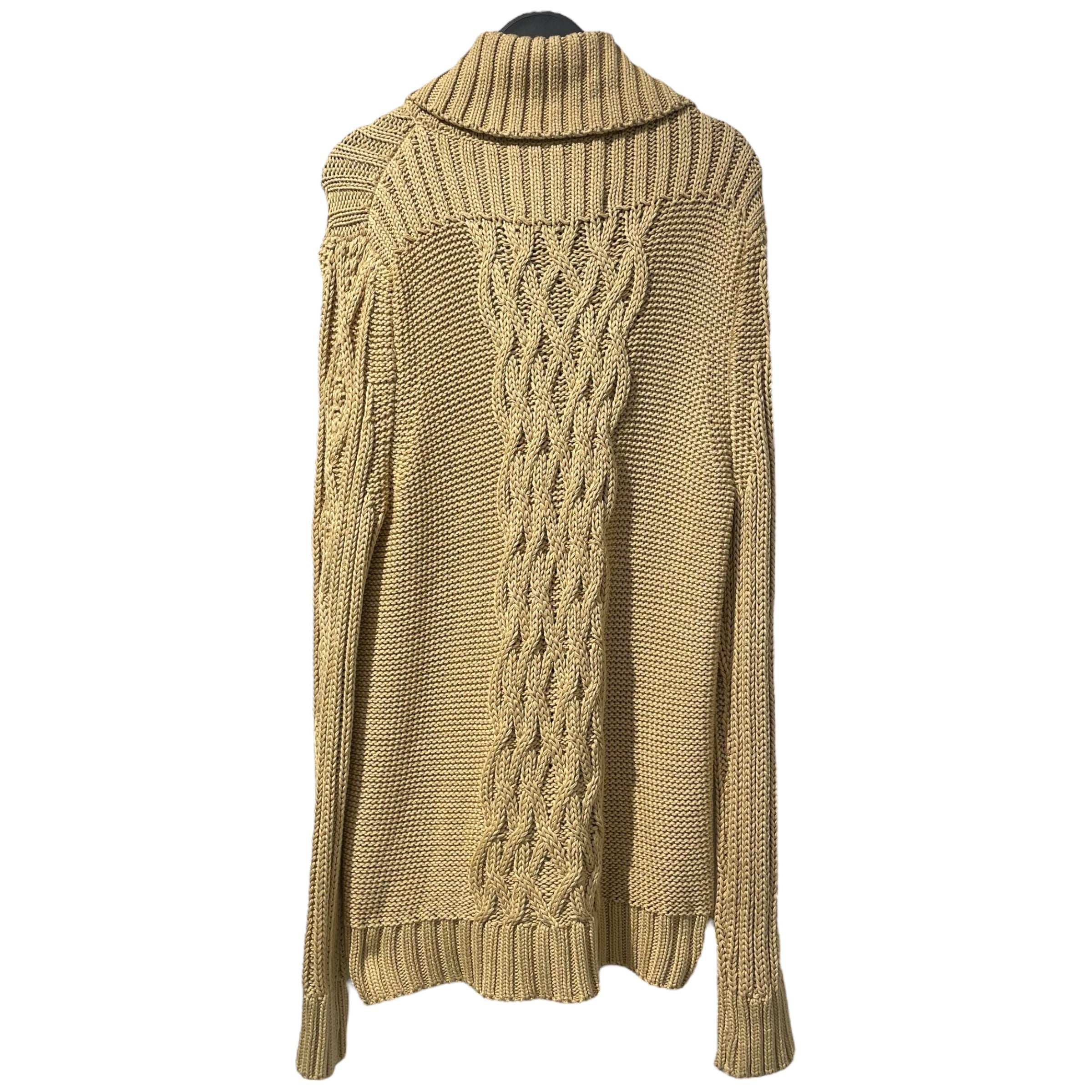 Y. CHROMA/Cardigan/M/Cotton/CML/POWER CABLE KNIT SWEATER view 2