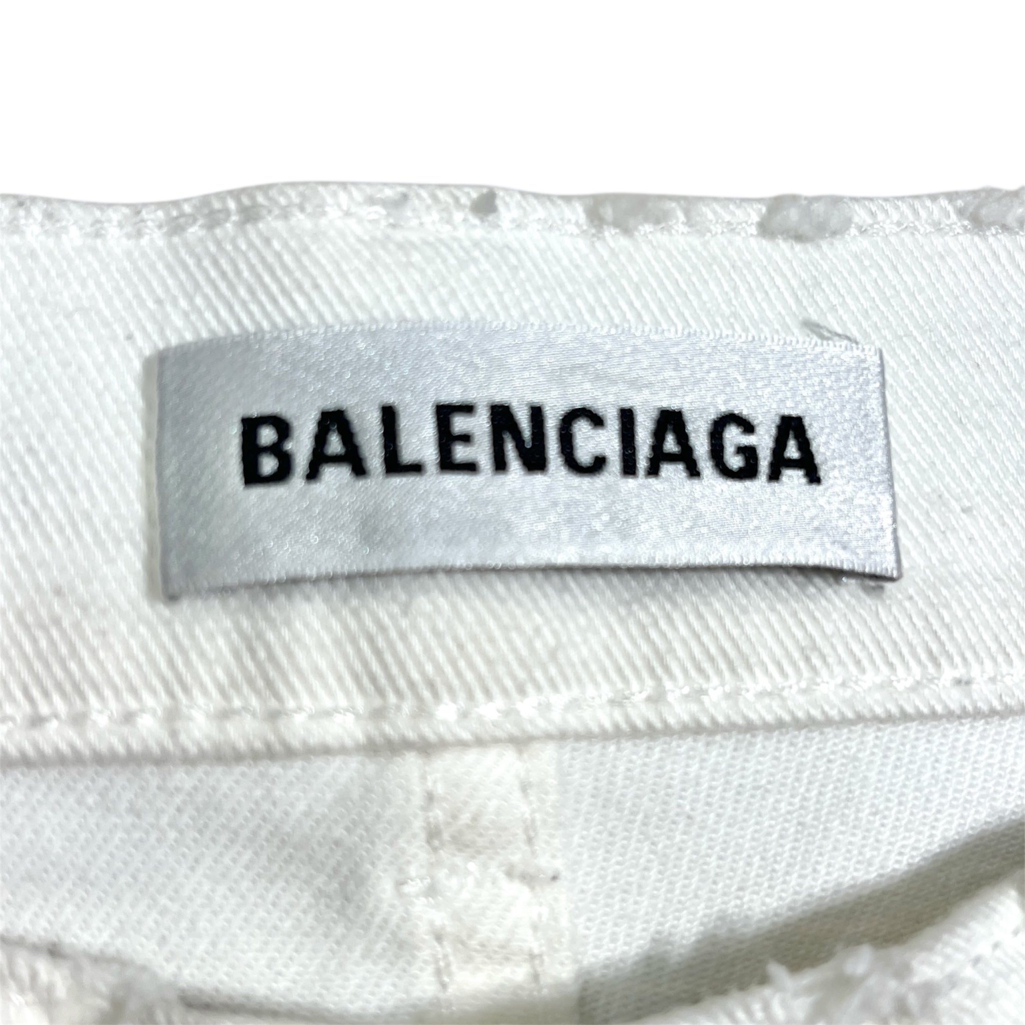 BALENCIAGA/Skinny Pants/26/Denim/WHT/RAW HEM view 3