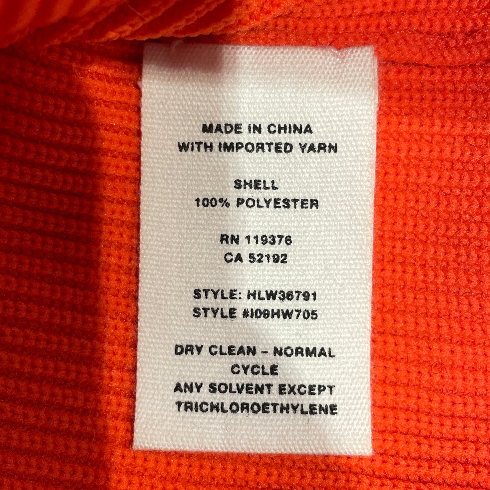 Helmut Lang/LS T-Shirt/XS/Polyester/ORN/knit long shirt, thumb holes view 4