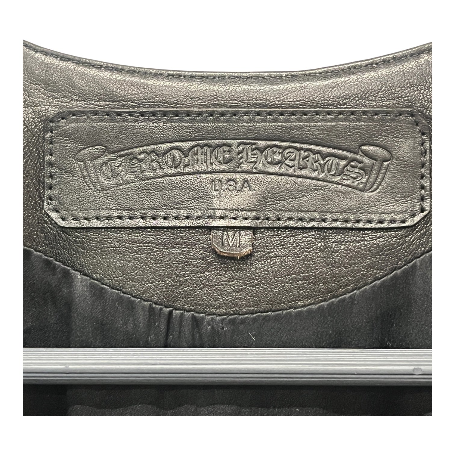 CHROME HEARTS/Quilted Vest/M/Leather/BLK/BACK CORSET/LEATHER QUILTED view 4