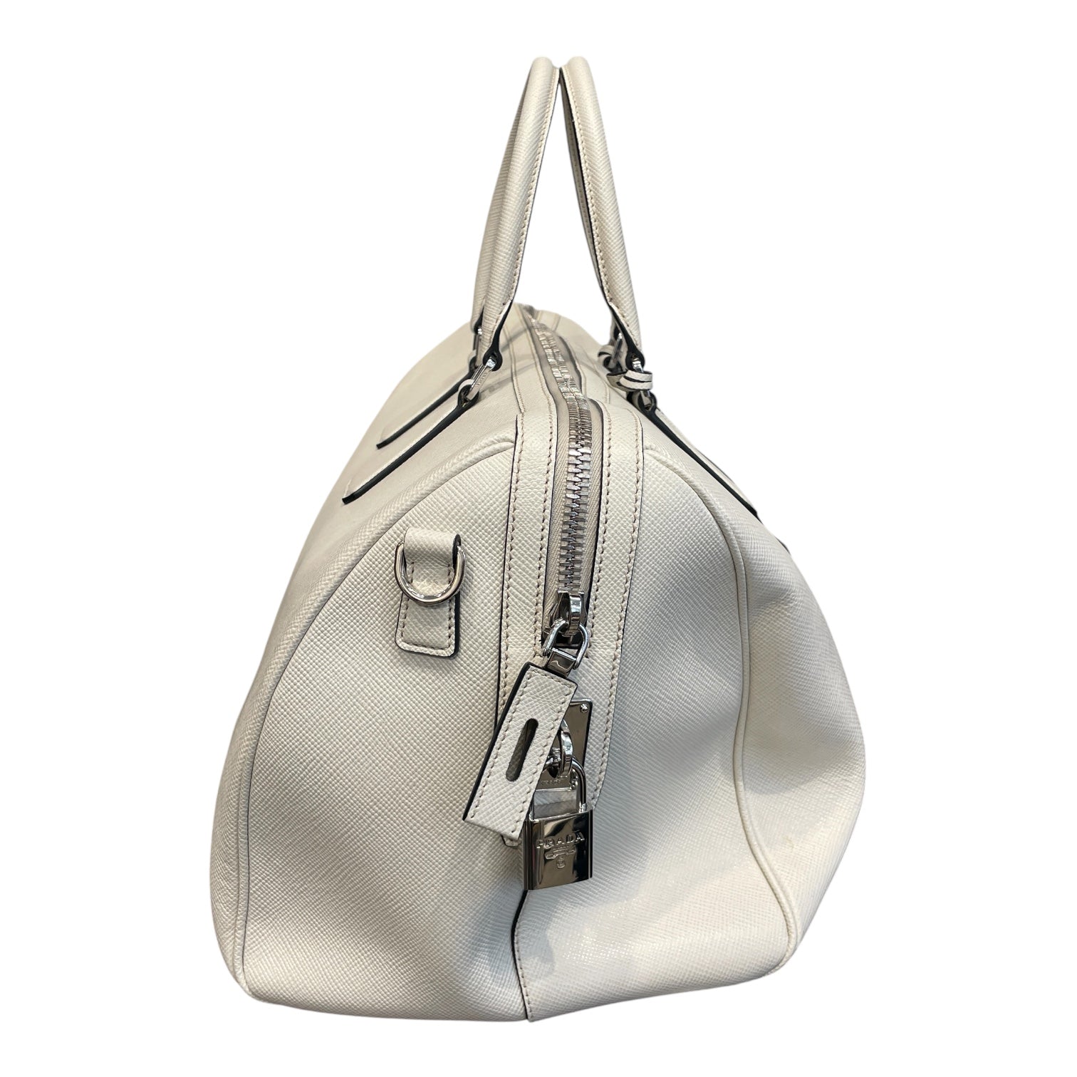 PRADA/Bag/WHT/PRADA SAFFIANO WEEKENDER view 3