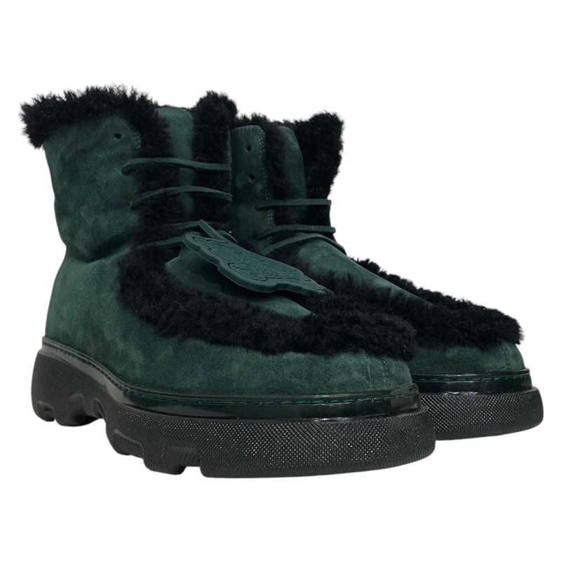 BURBERRY/Boots/EU 44.5/Suede/GRN/SHEARLING CREEPER