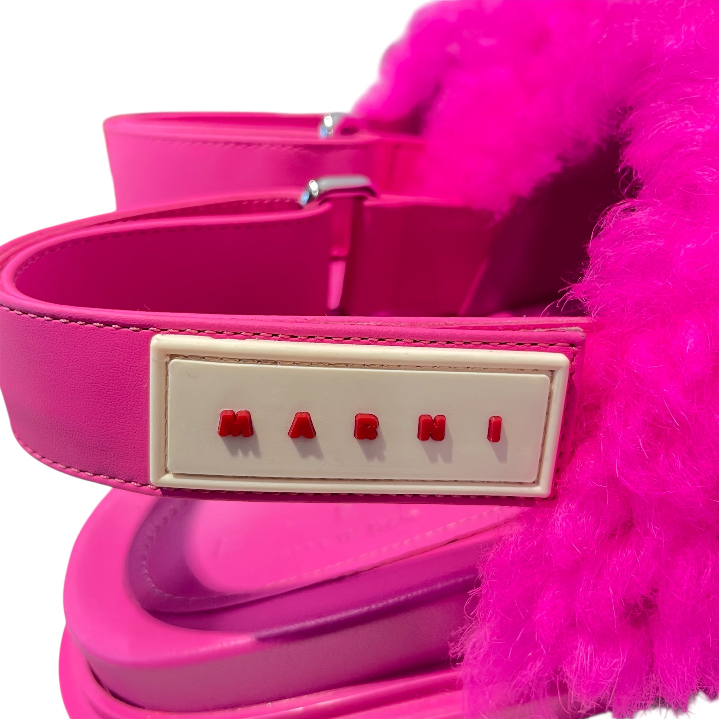 MARNI/Sandals/Lambskin/PNK/hot pink sandal view 4