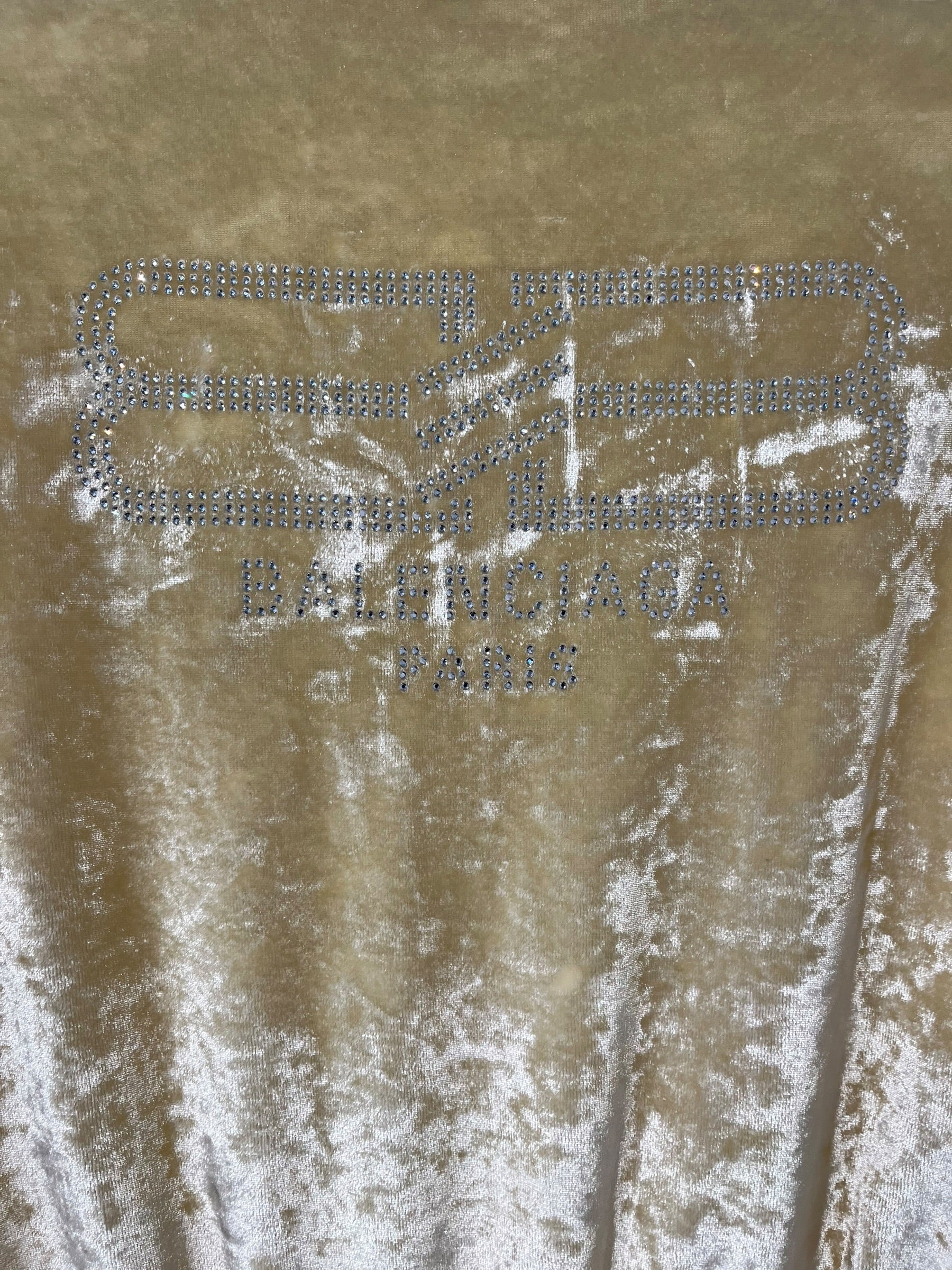 BALENCIAGA/Zip Up Hoodie/S/Velour/YEL/BB LOGO VELOUR ZIP view 5