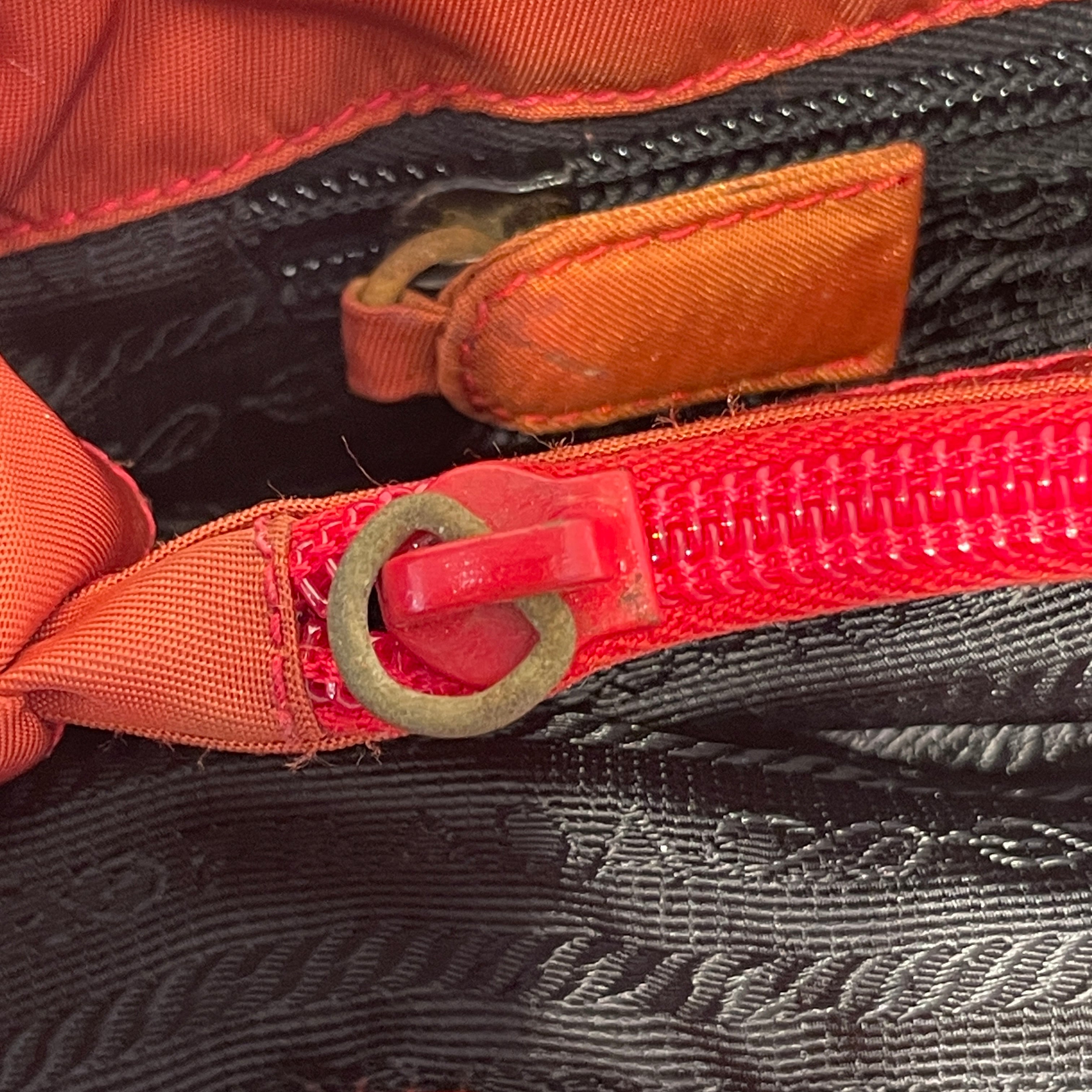 PRADA/Hand Bag/Nylon/RED/nylon tote view 5