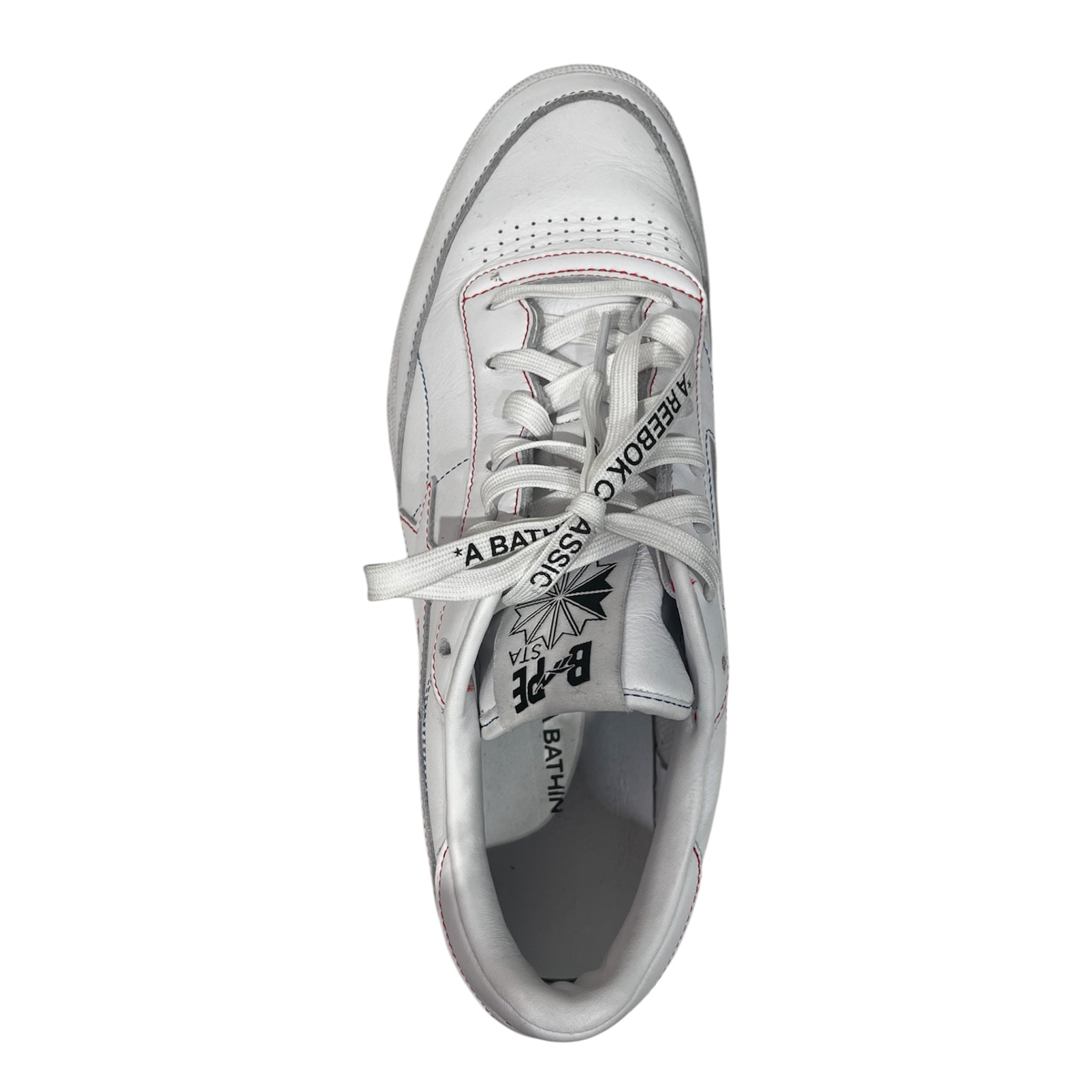 BAPE STA!/Reebok/Low-Sneakers/US 11.5/Leather/WHT/ view 3