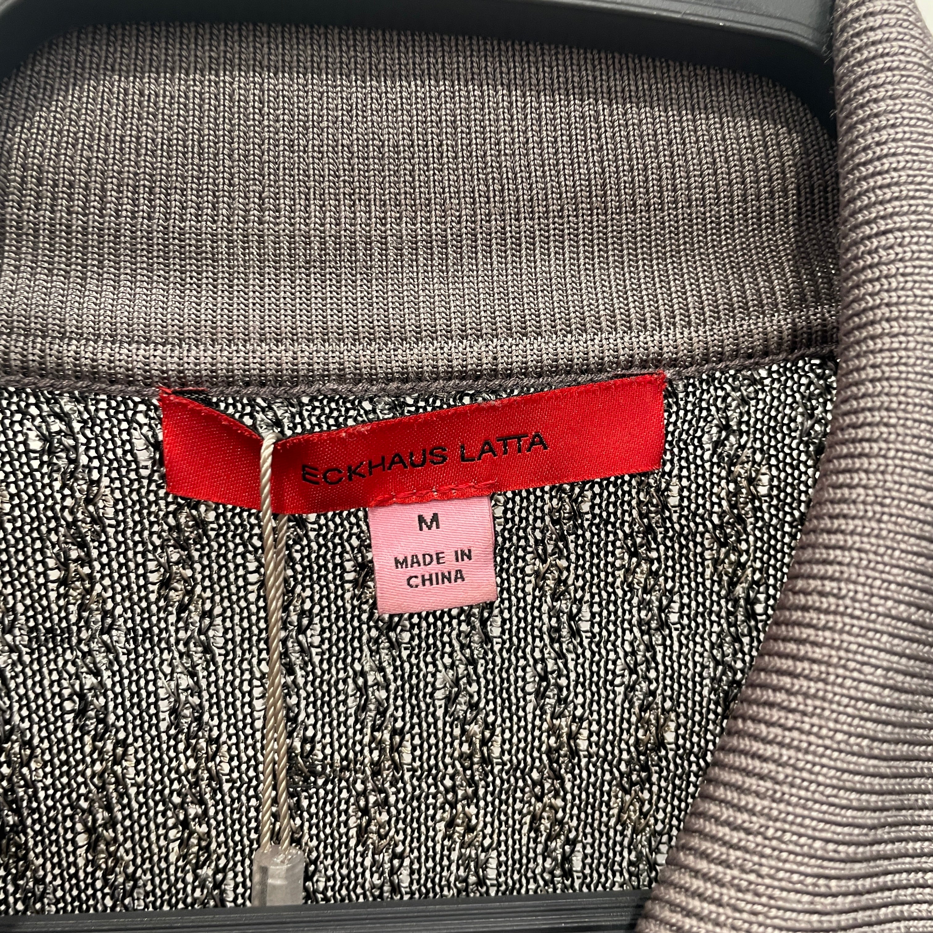 ECKHAUS LATTA/LS Shirt/M/Stripe/Polyester/SLV/ZIG ZAG VIRTICAL STRIPE view 3