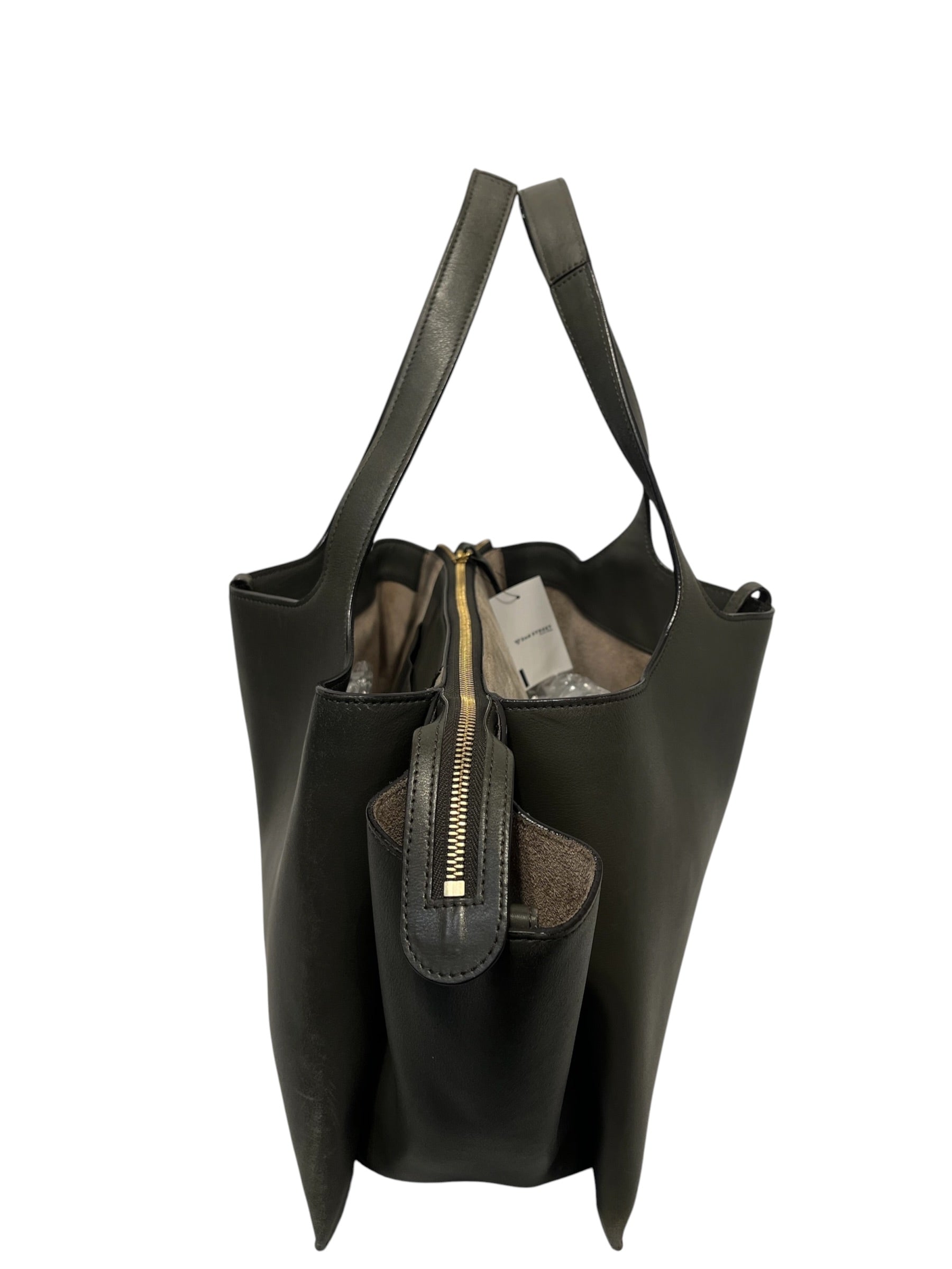 CELINE/Bag/Leather/KHK/TRI FOLD TOTE view 2