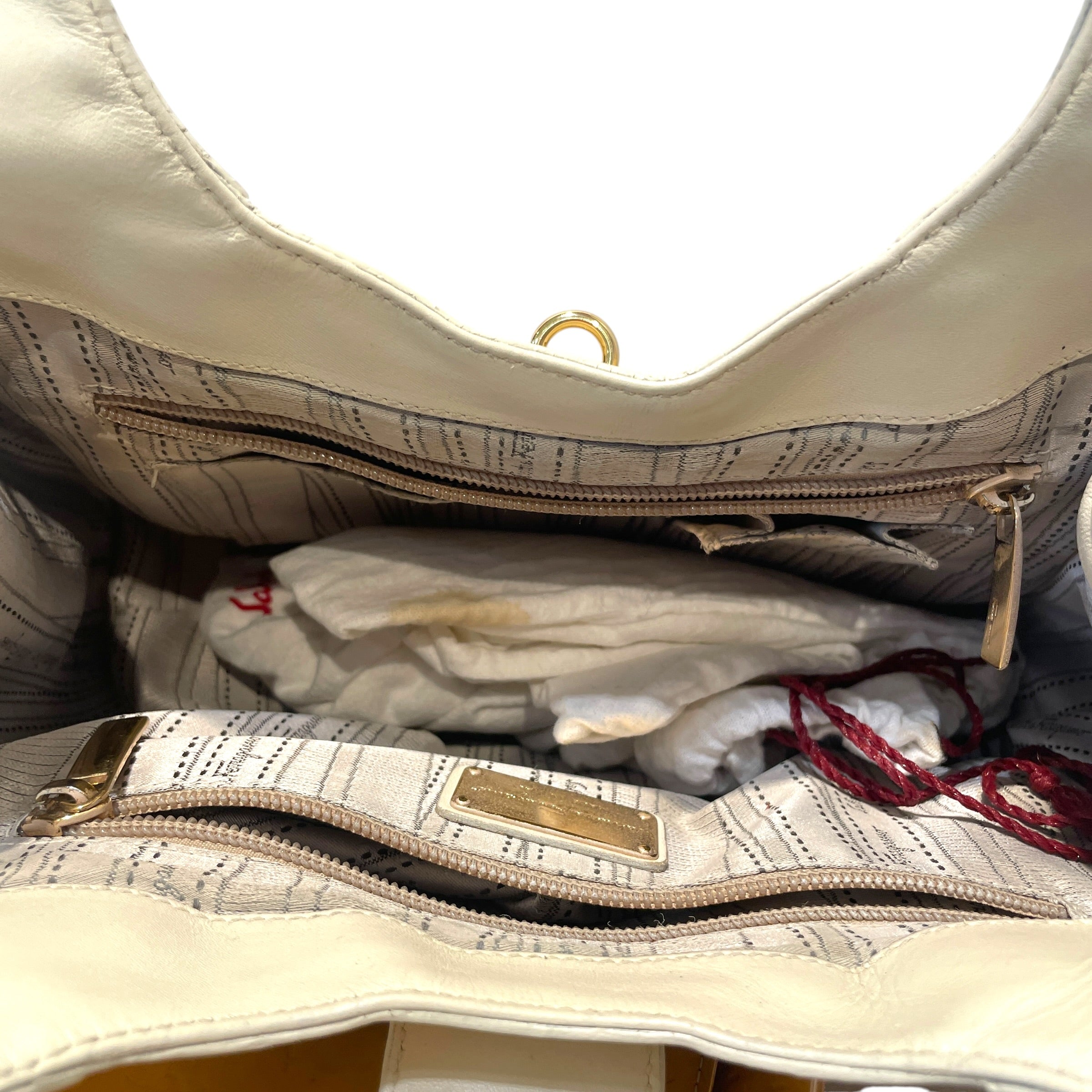 Salvatore Ferragamo/Hand Bag/Leather/WHT/Gancini view 5