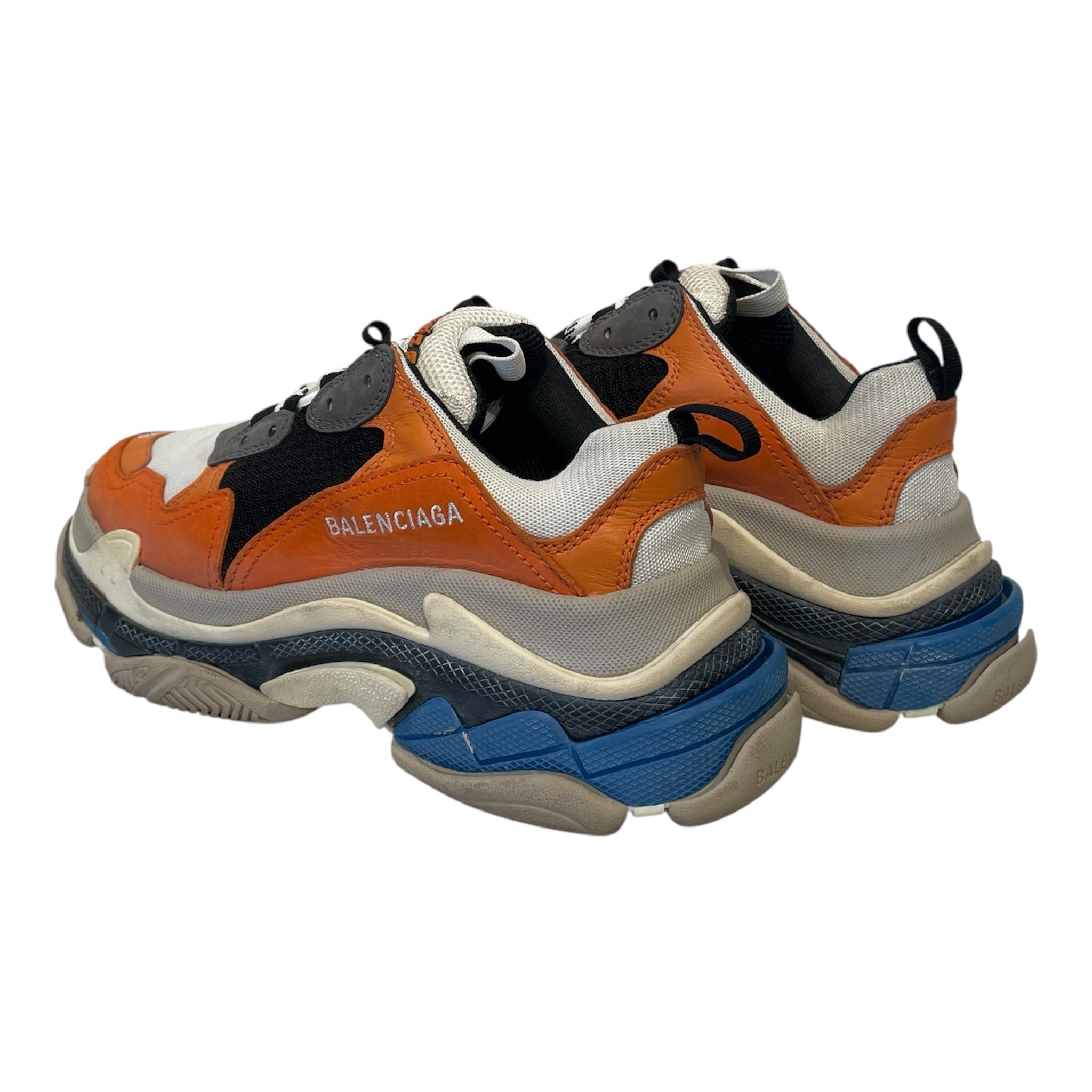 BALENCIAGA/Low-Sneakers/US 8/Cotton/ORN/triple s/ blue/white/gray view 2