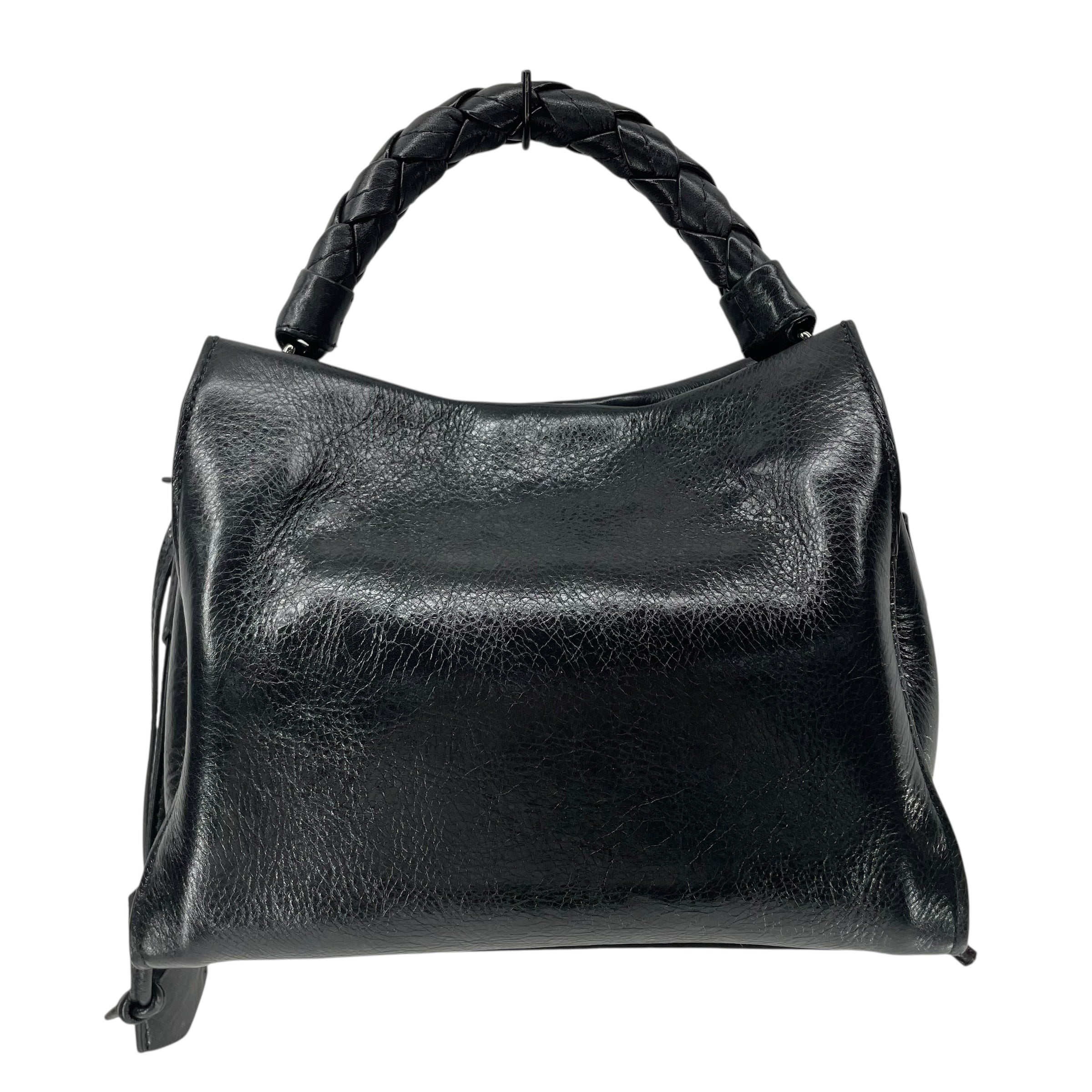 MULBERRY/Hand Bag/Leather/BLK/BRAIDED HANDLE SILVER RING view 2