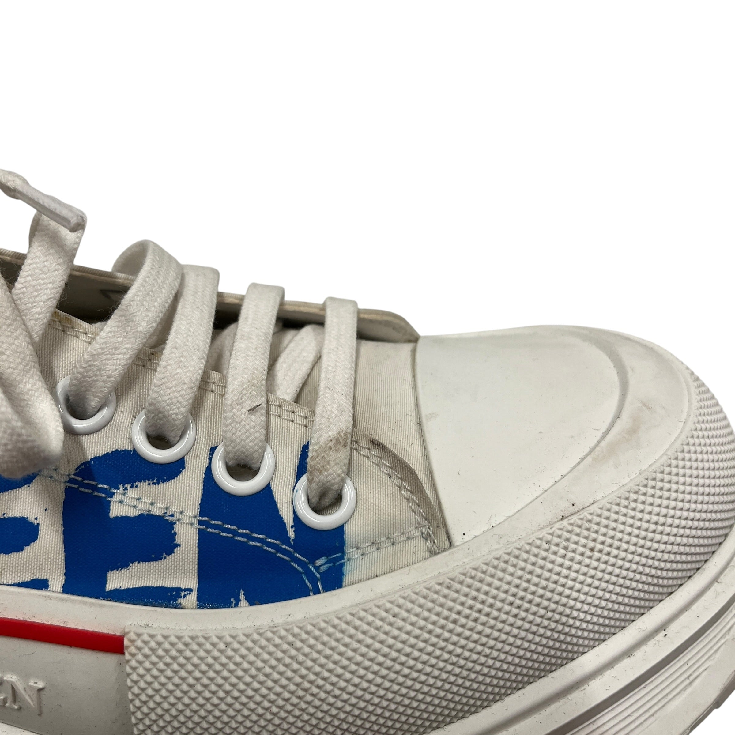 Alexander McQueen/Low-Sneakers/EU 43/Cotton/WHT/Slick Graffiti view 9