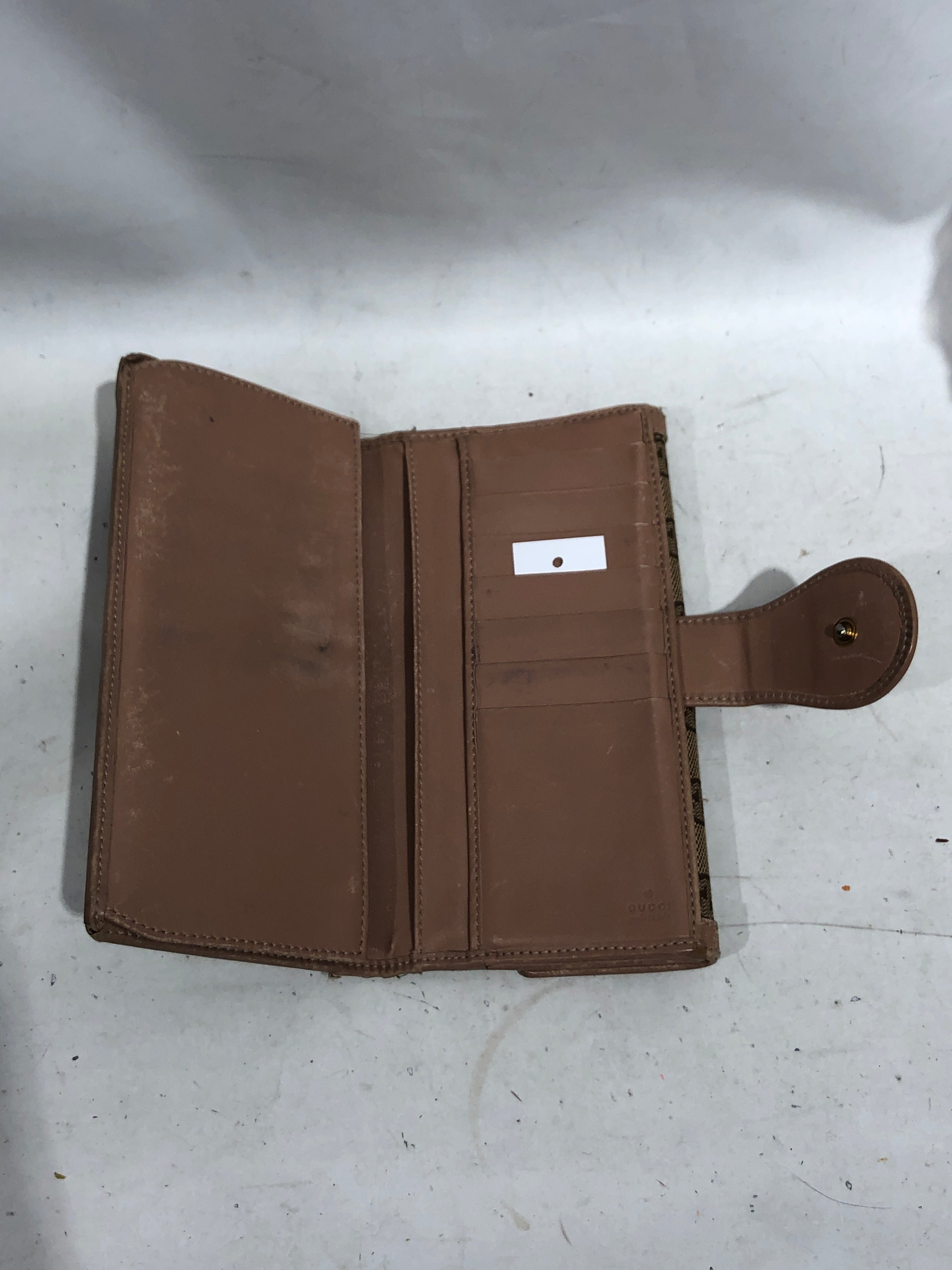 GUCCI/Trifold Wallet/Monogram/Cotton/BRW/L's/ view 3