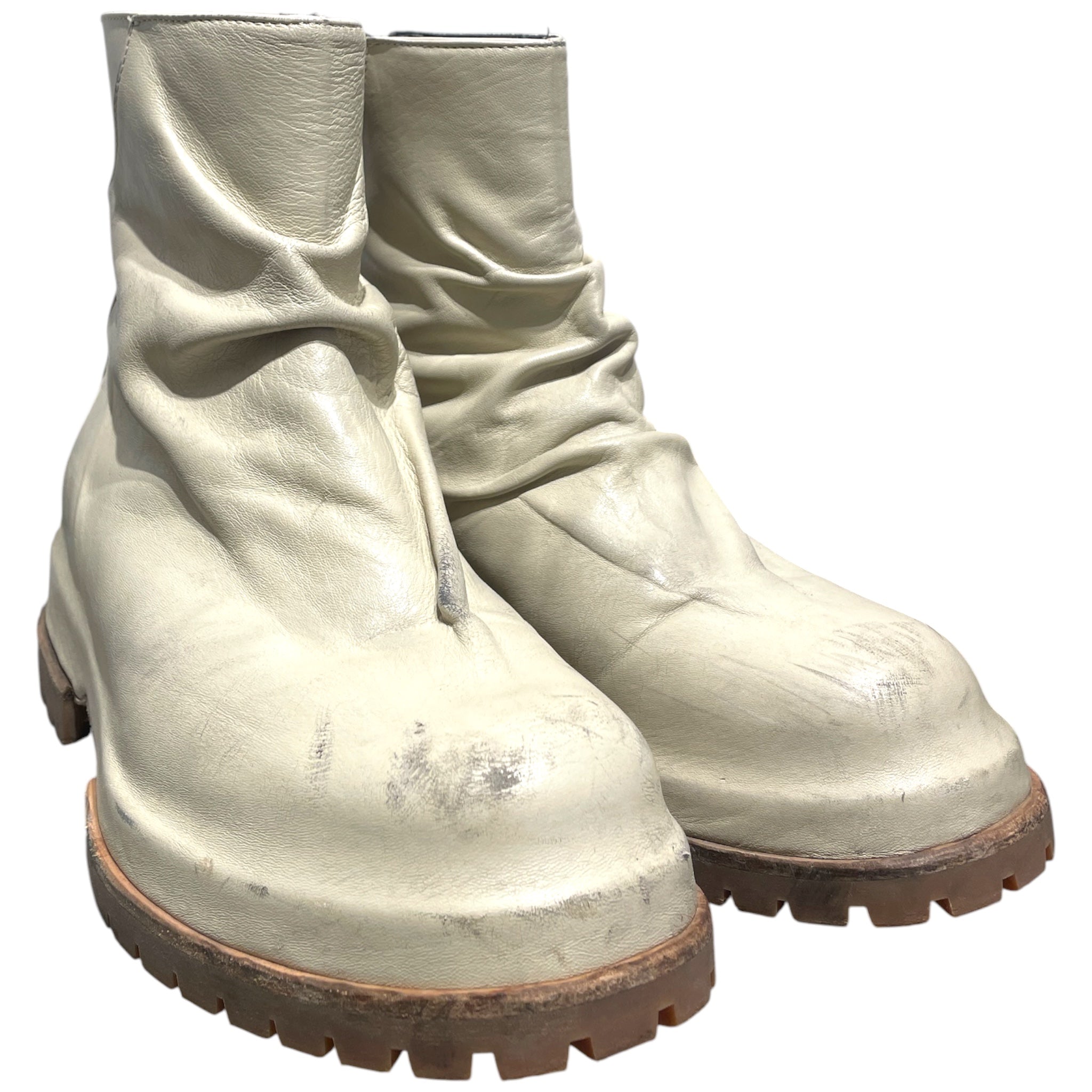 424(FourTwoFour)/Biker Boots/EU 41/Leather/WHT/ view 1