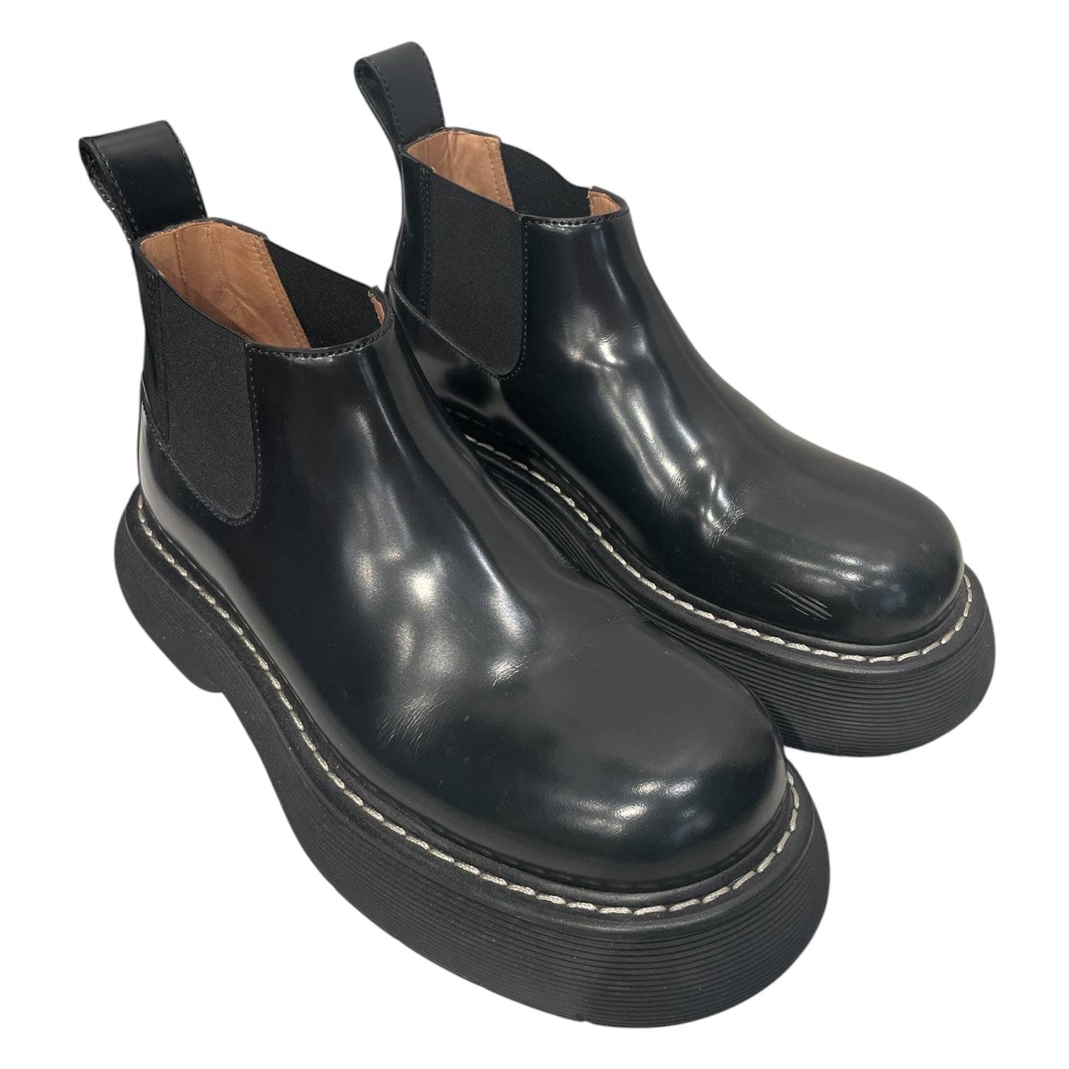 BOTTEGA VENETA/Chelsea Boots/EU 41/Leather/BLK/PLSTFORM view 1