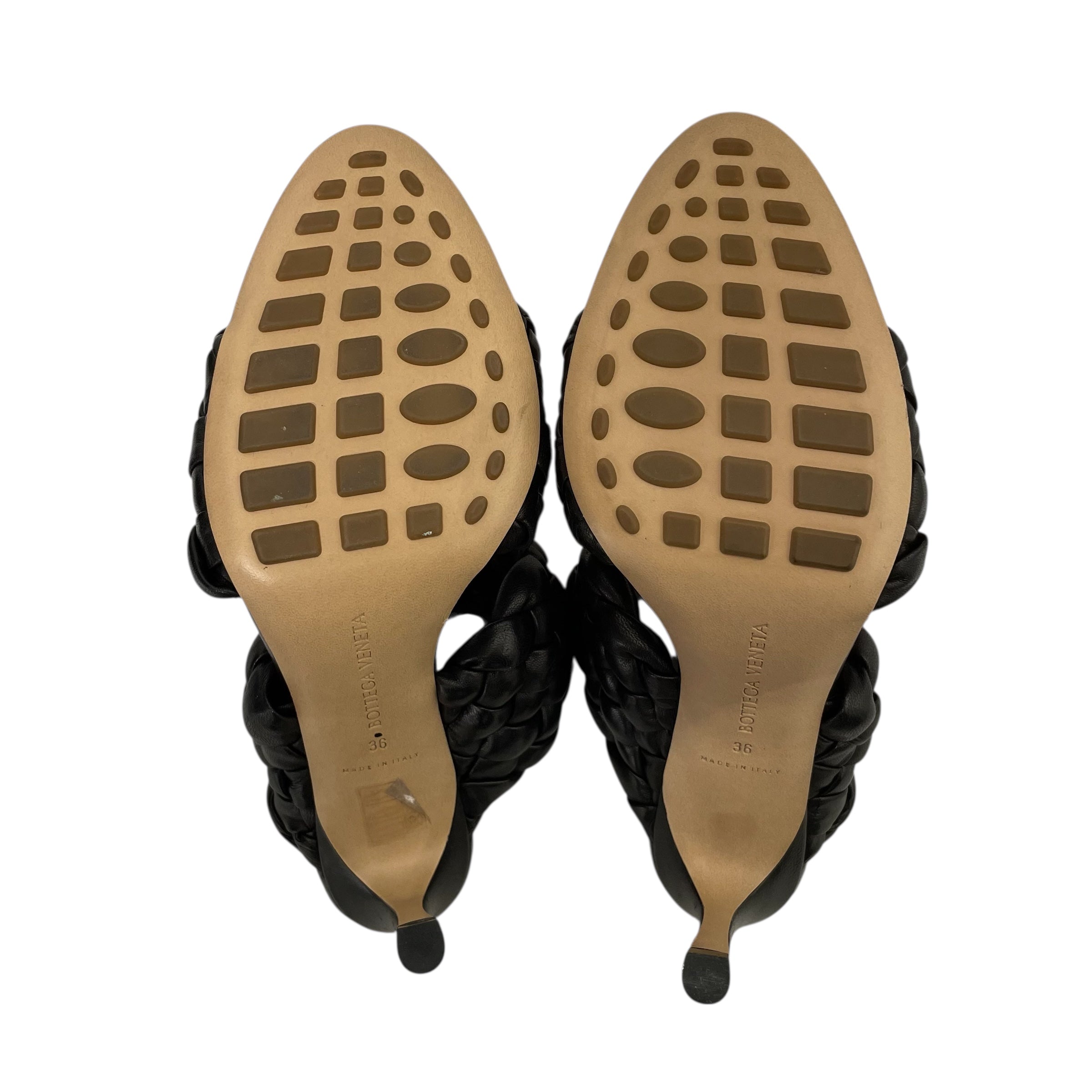 BOTTEGA VENETA/Heels/EU 36/Leather/BLK/Basket Twist Weave view 6